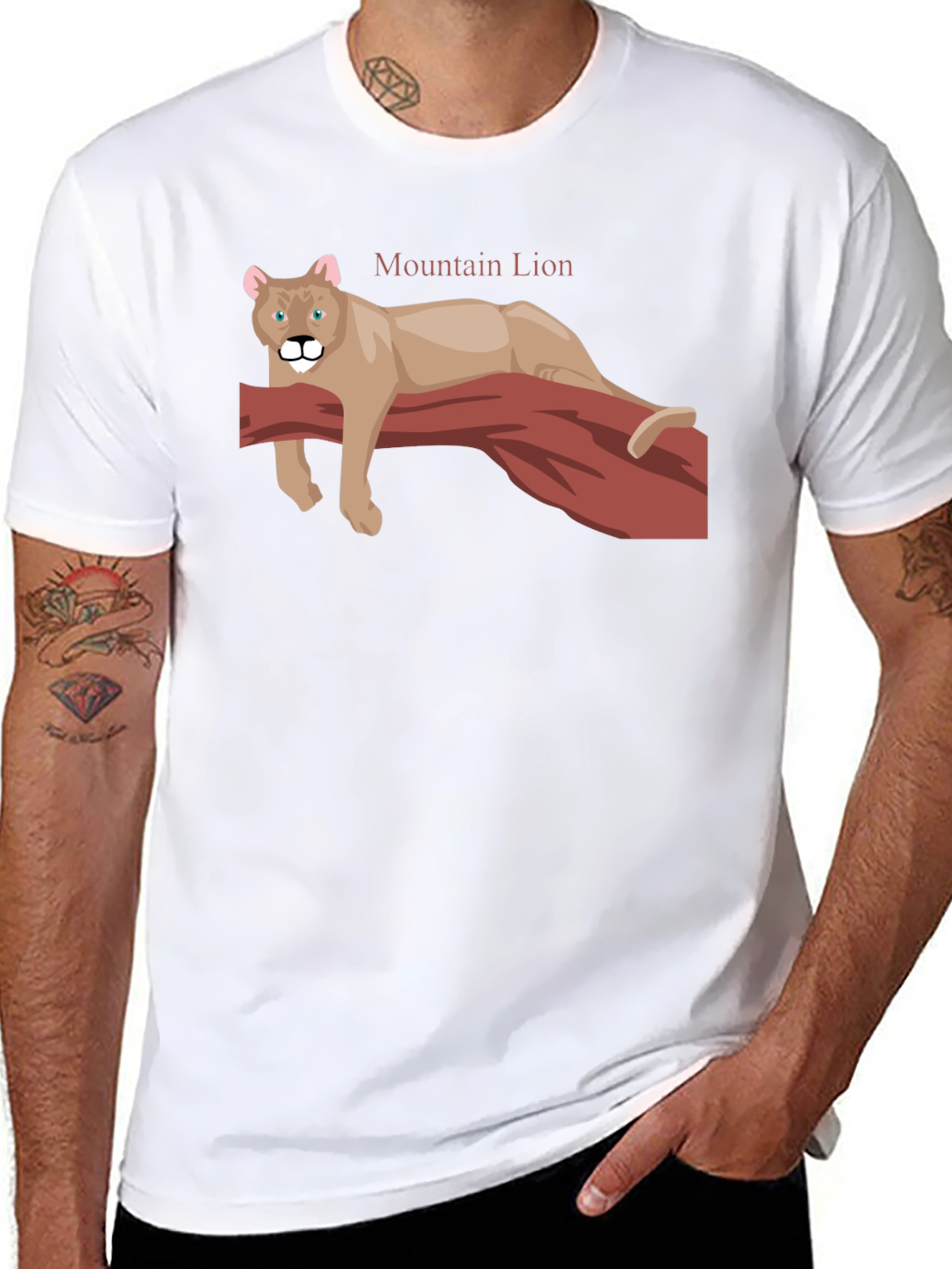 Mountain Lion T-Shirt - Relaxed Fit Black