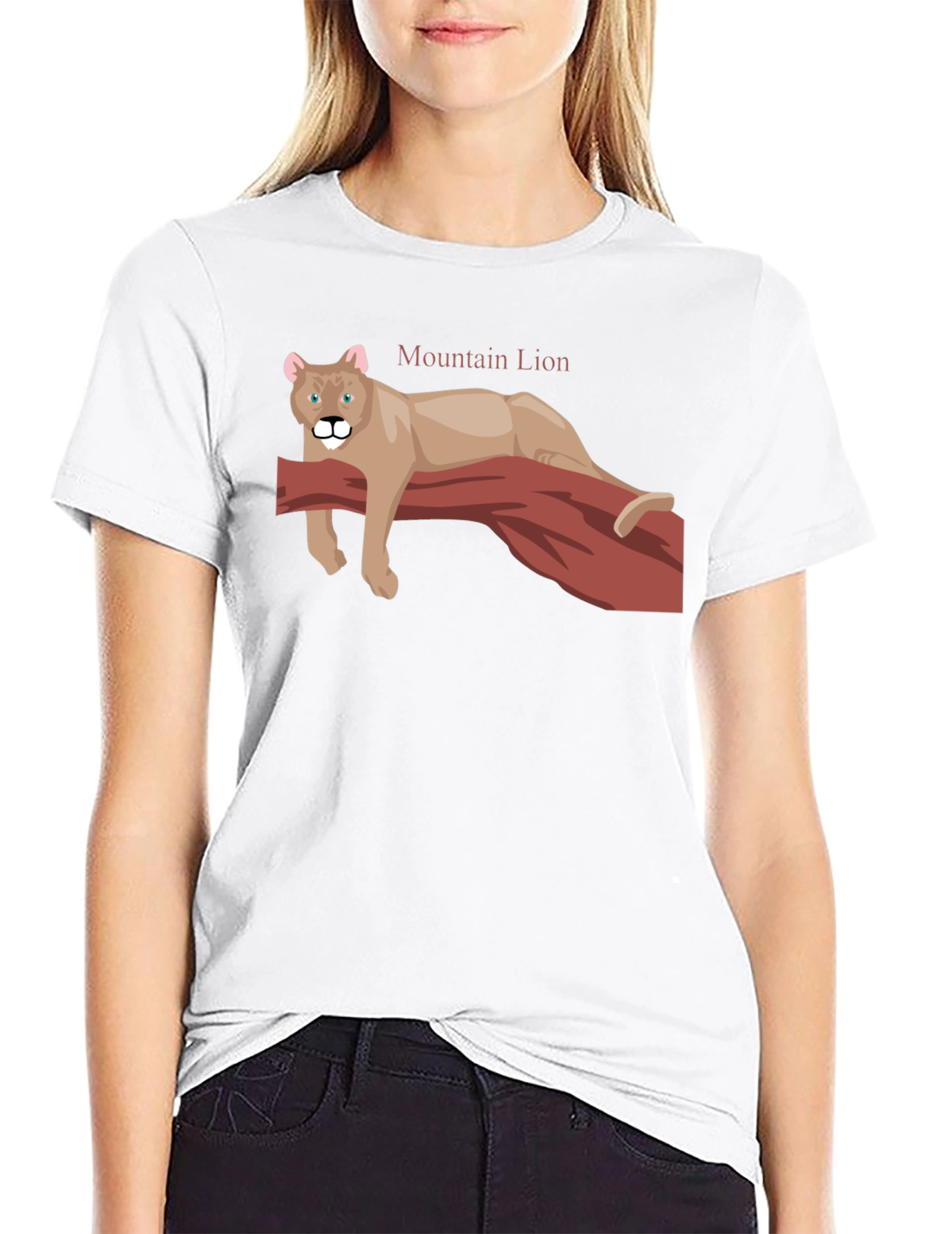 Mountain Lion T-Shirt - Relaxed Fit Black