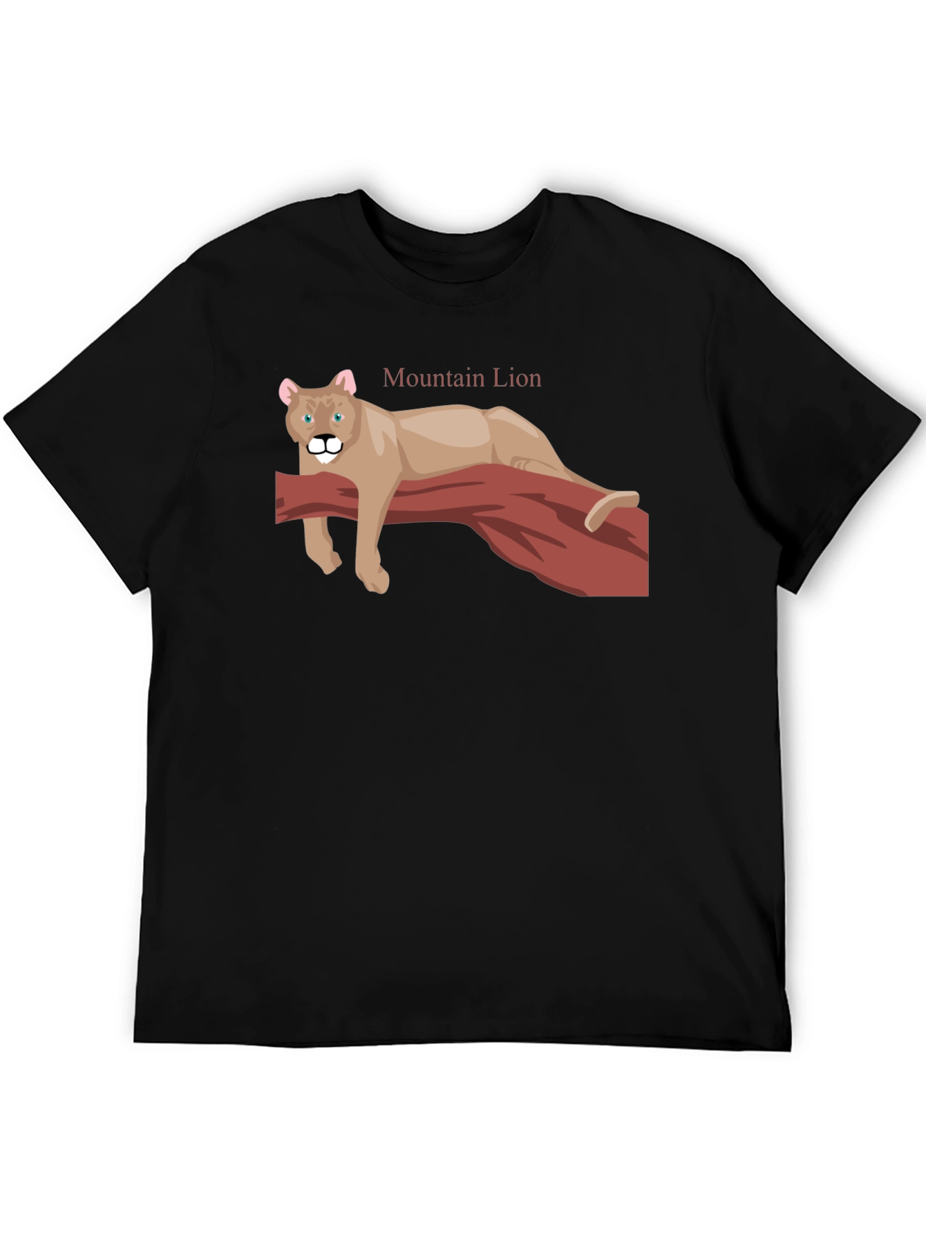 Mountain Lion T-Shirt - Relaxed Fit Black