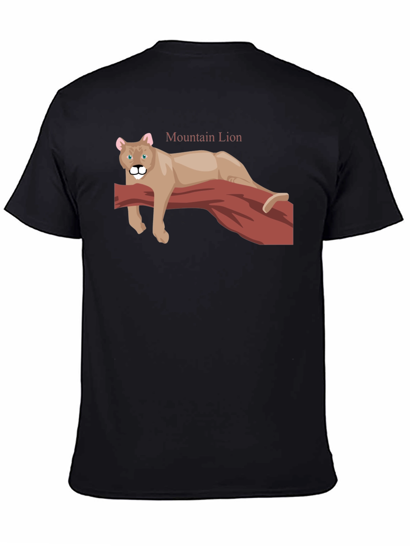 Mountain Lion T-Shirt - Relaxed Fit Black