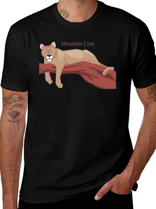 Mountain Lion T-Shirt - Relaxed Fit Black