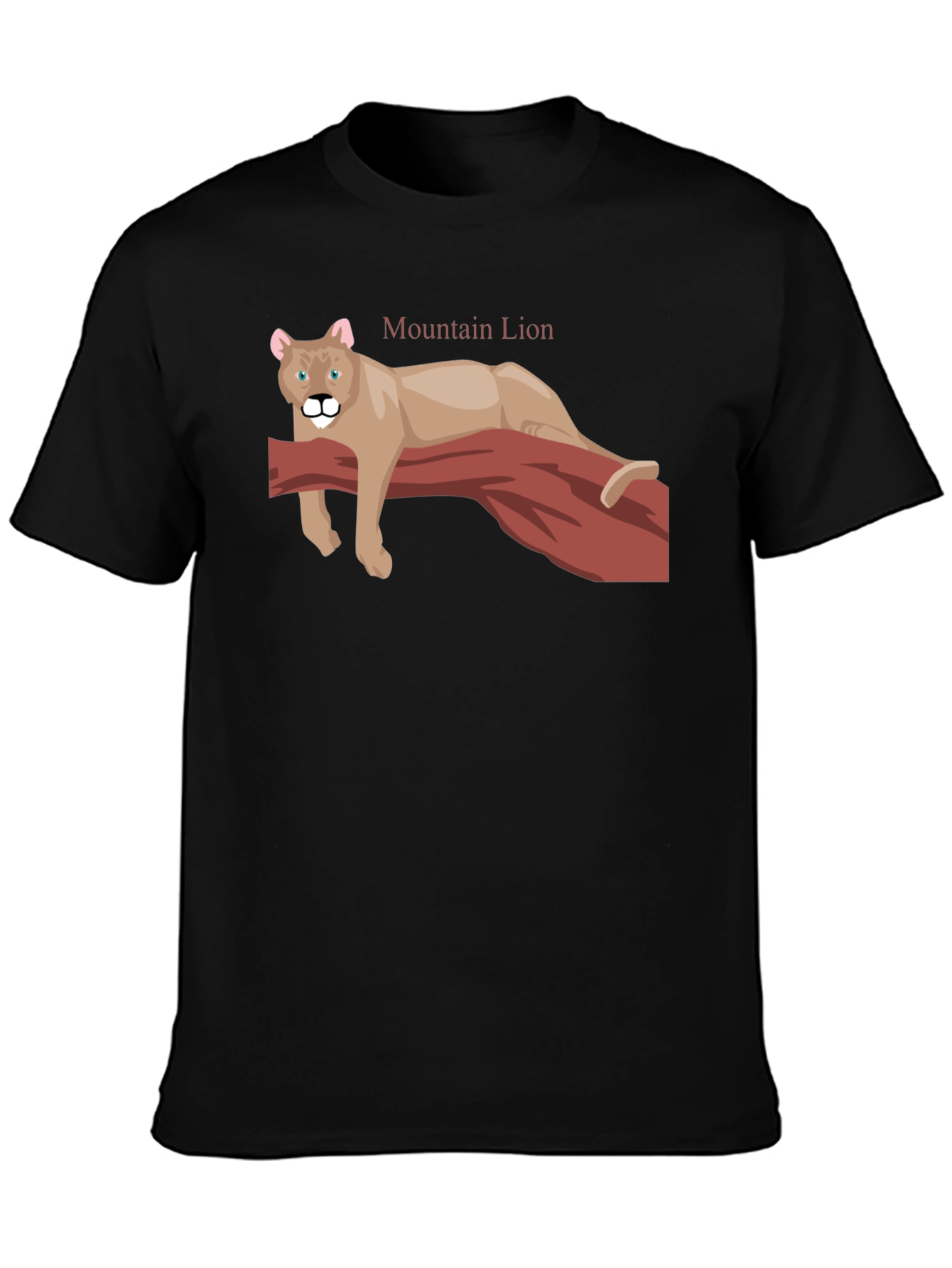 Mountain Lion T-Shirt - Relaxed Fit Black