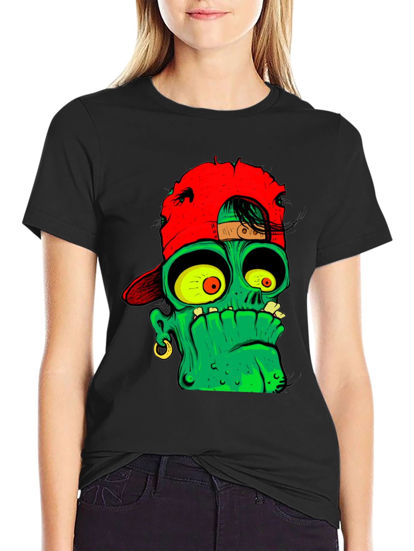Zombie Cartoon Graphic T-Shirt