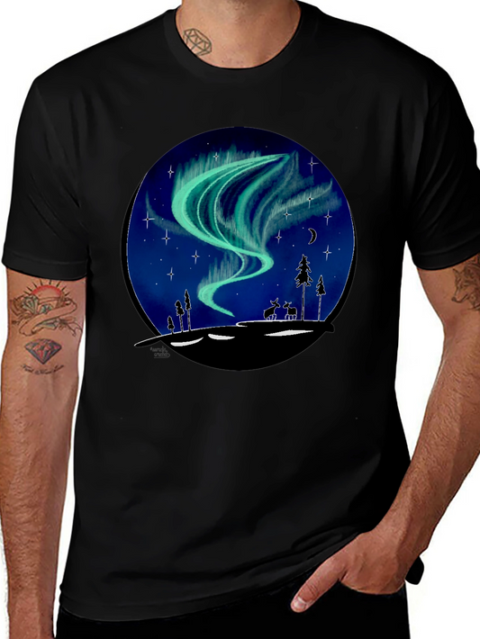 Aurora Borealis Graphic Tee - Northern Lights Shirt