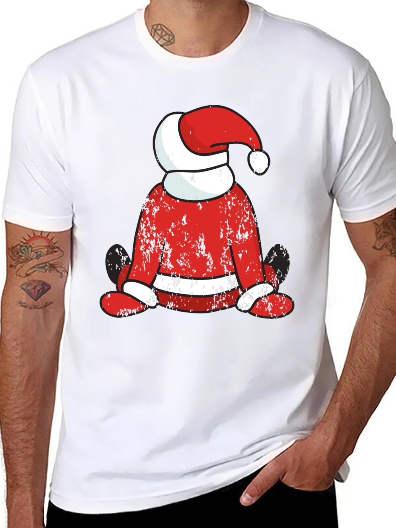 Festive Santa Graphic T-Shirt