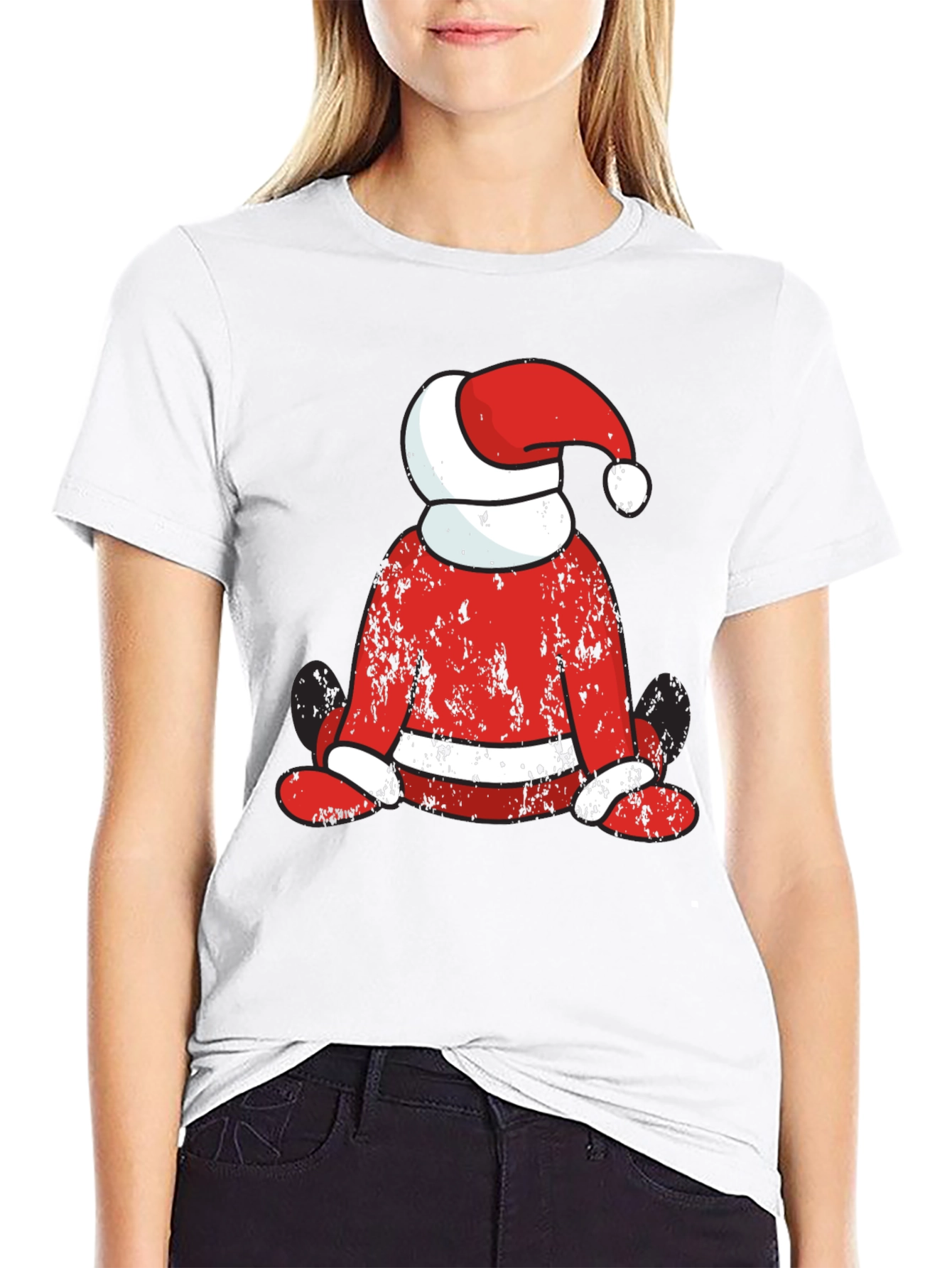 Festive Santa Graphic T-Shirt