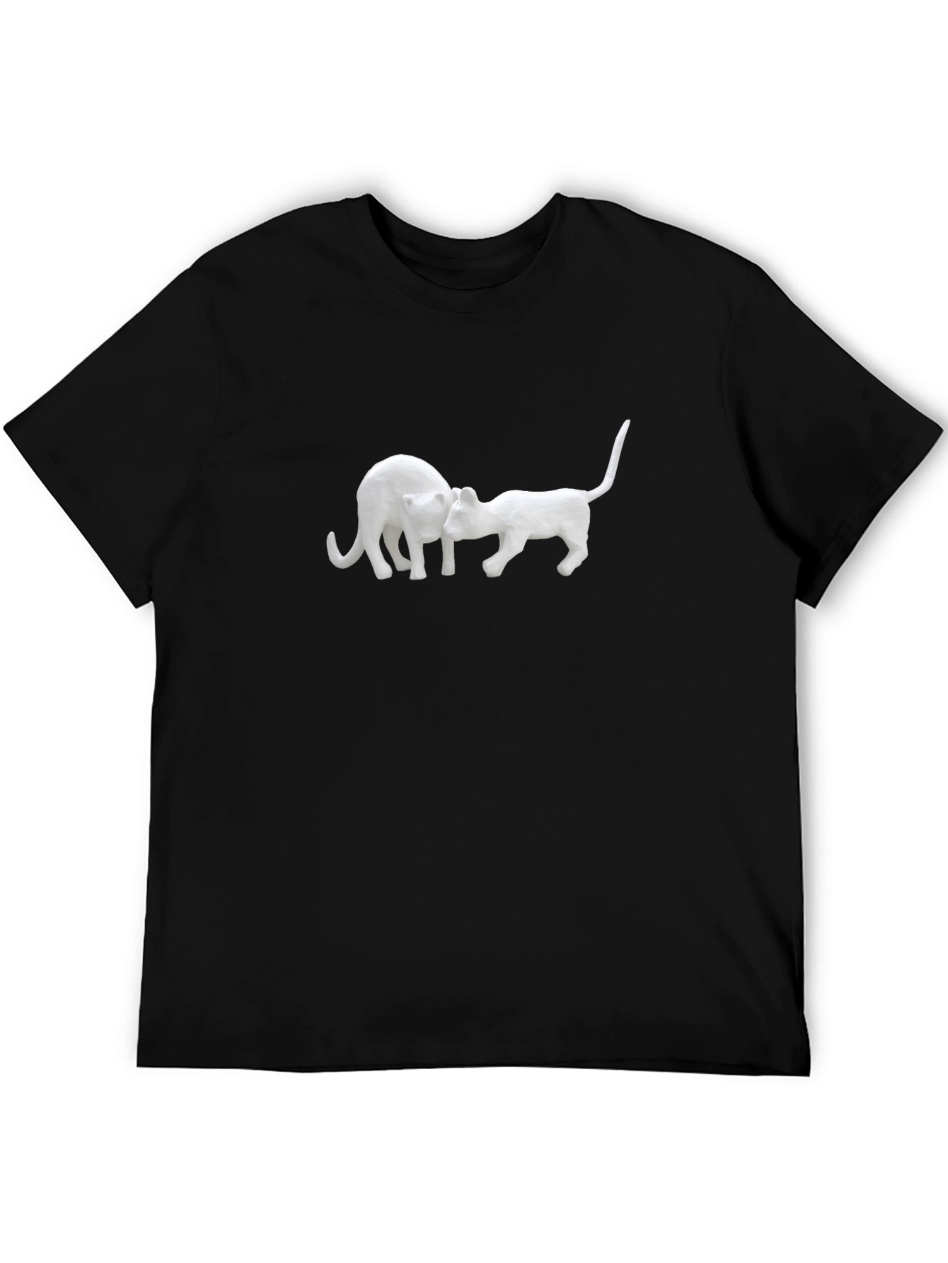 Cat Love T-Shirt - Black Cotton Tee