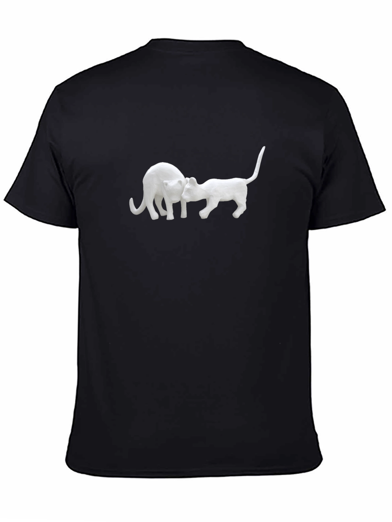 Cat Love T-Shirt - Black Cotton Tee