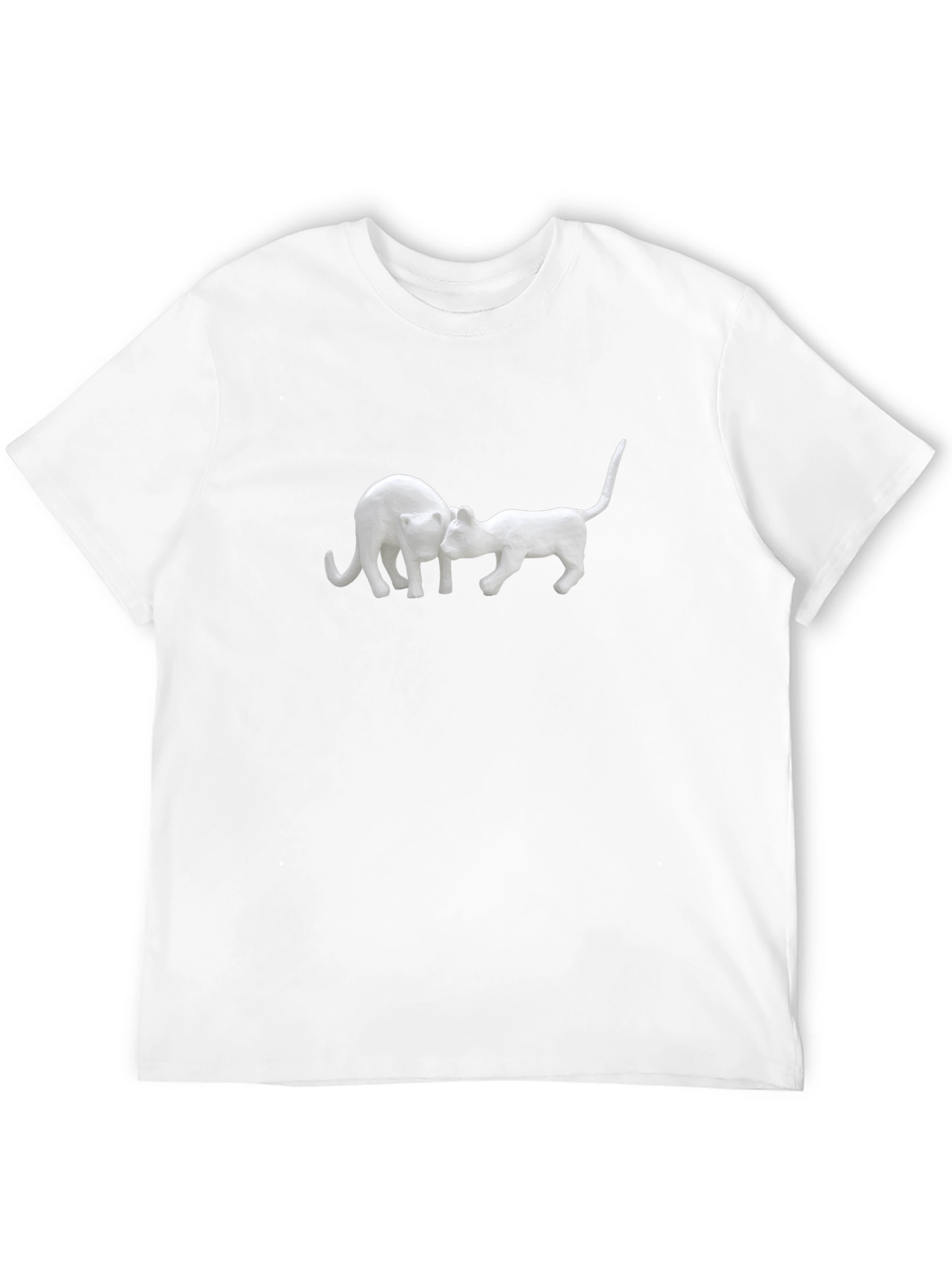 Cat Love T-Shirt - Black Cotton Tee