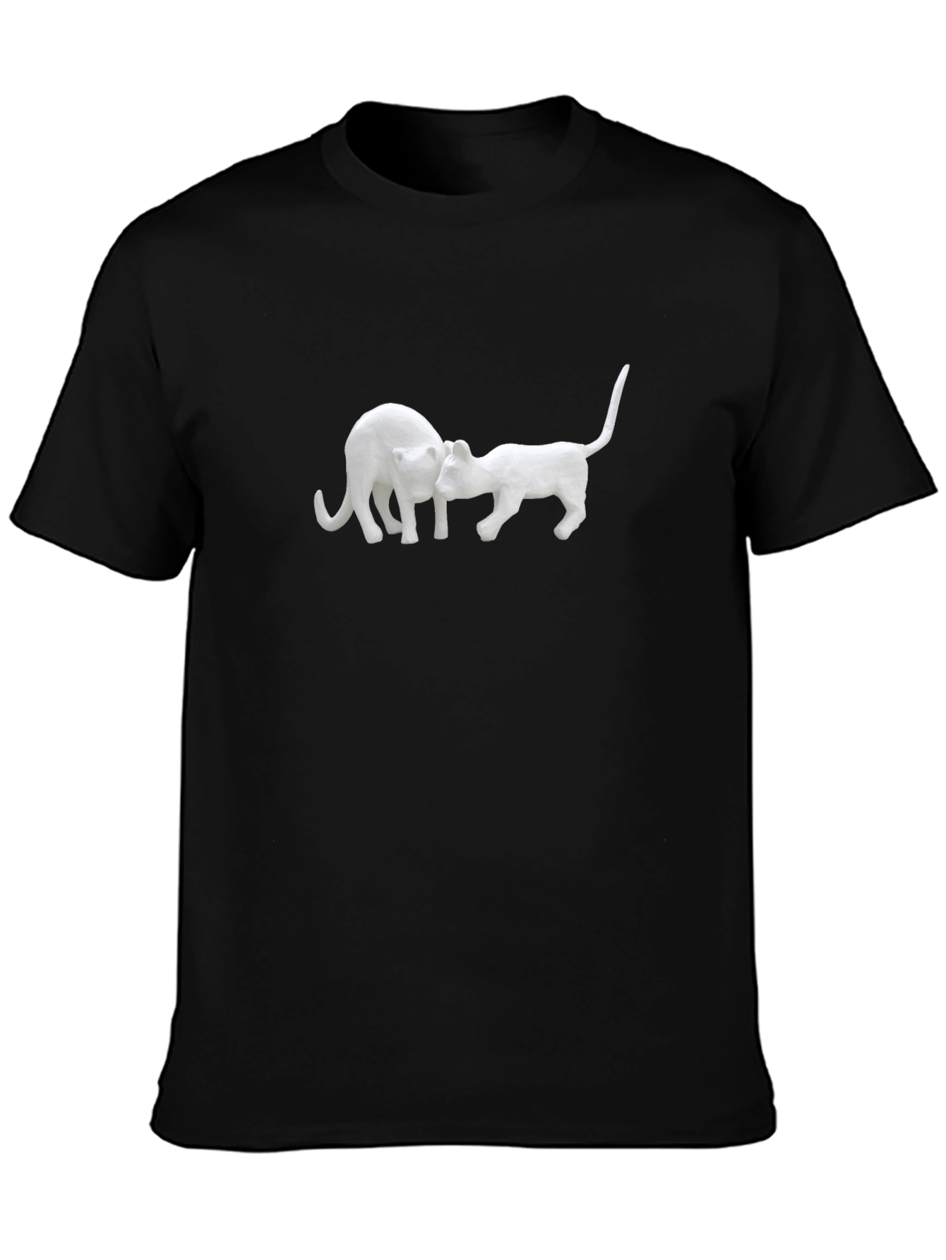 Cat Love T-Shirt - Black Cotton Tee