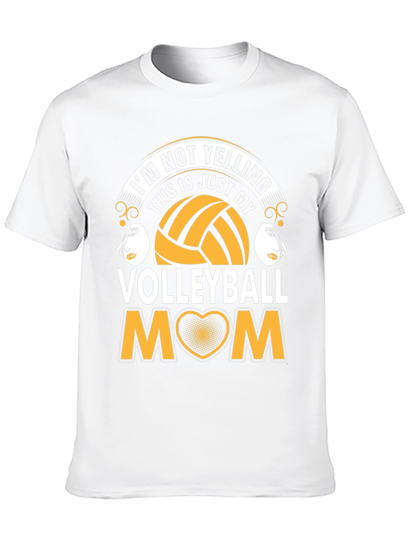 Volleyball Mom T-Shirt - Im Not Yelling!