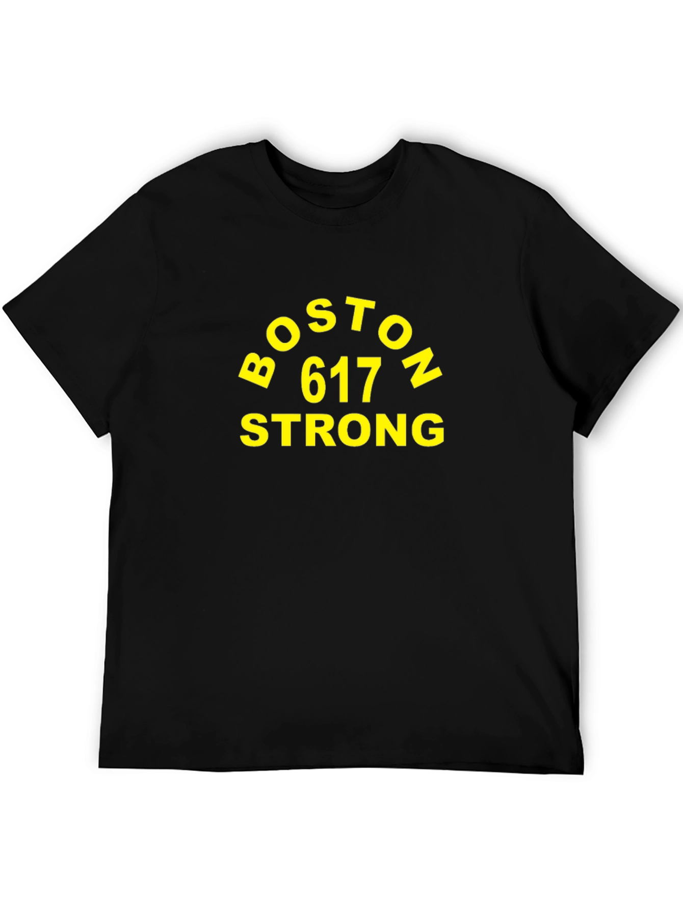 Boston 617 Strong T-Shirt - Black Tee