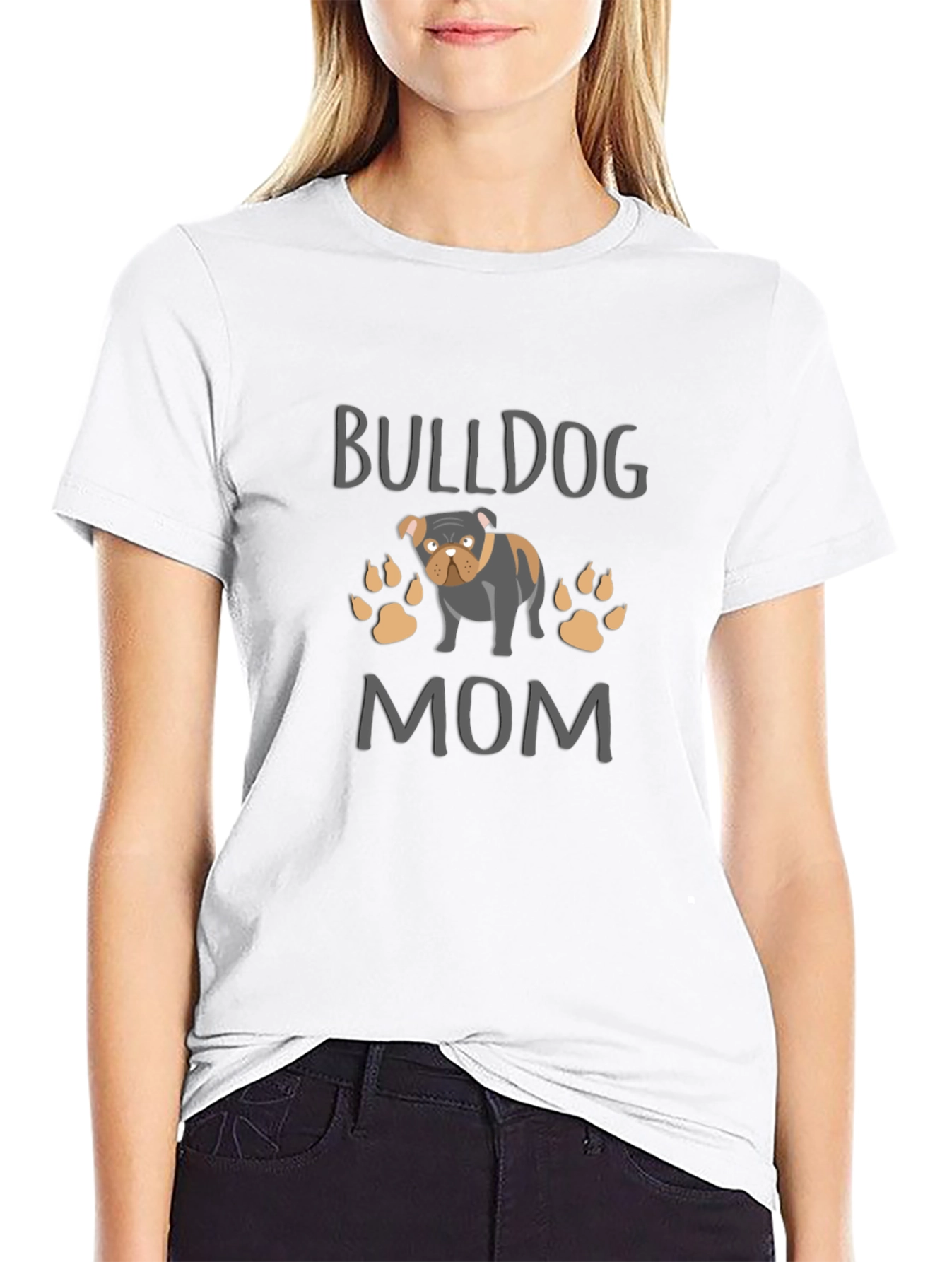 Bulldog Mom Graphic Tee - Stylish & Comfy
