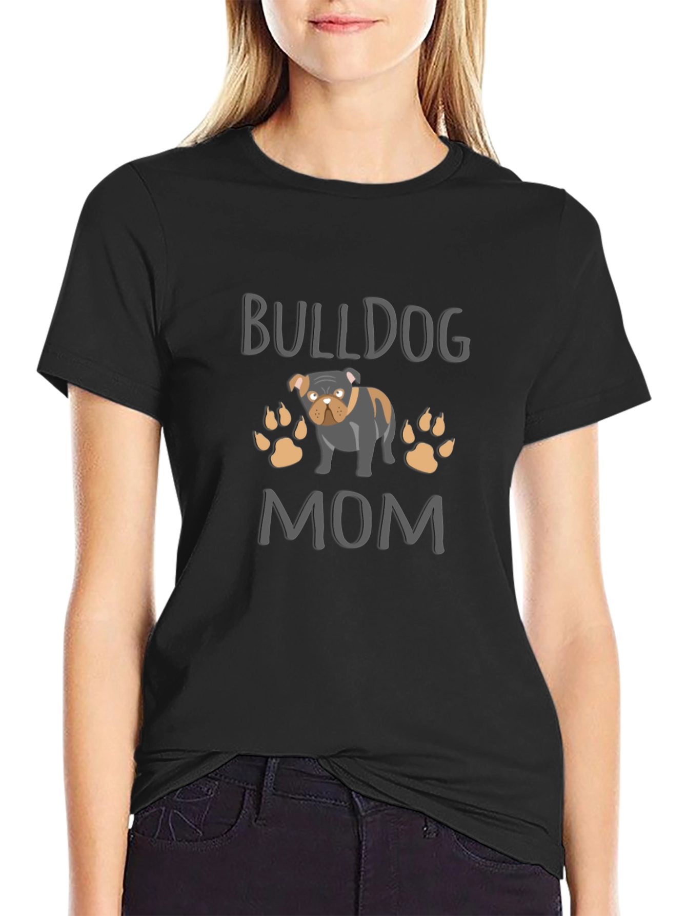 Bulldog Mom Graphic Tee - Stylish & Comfy