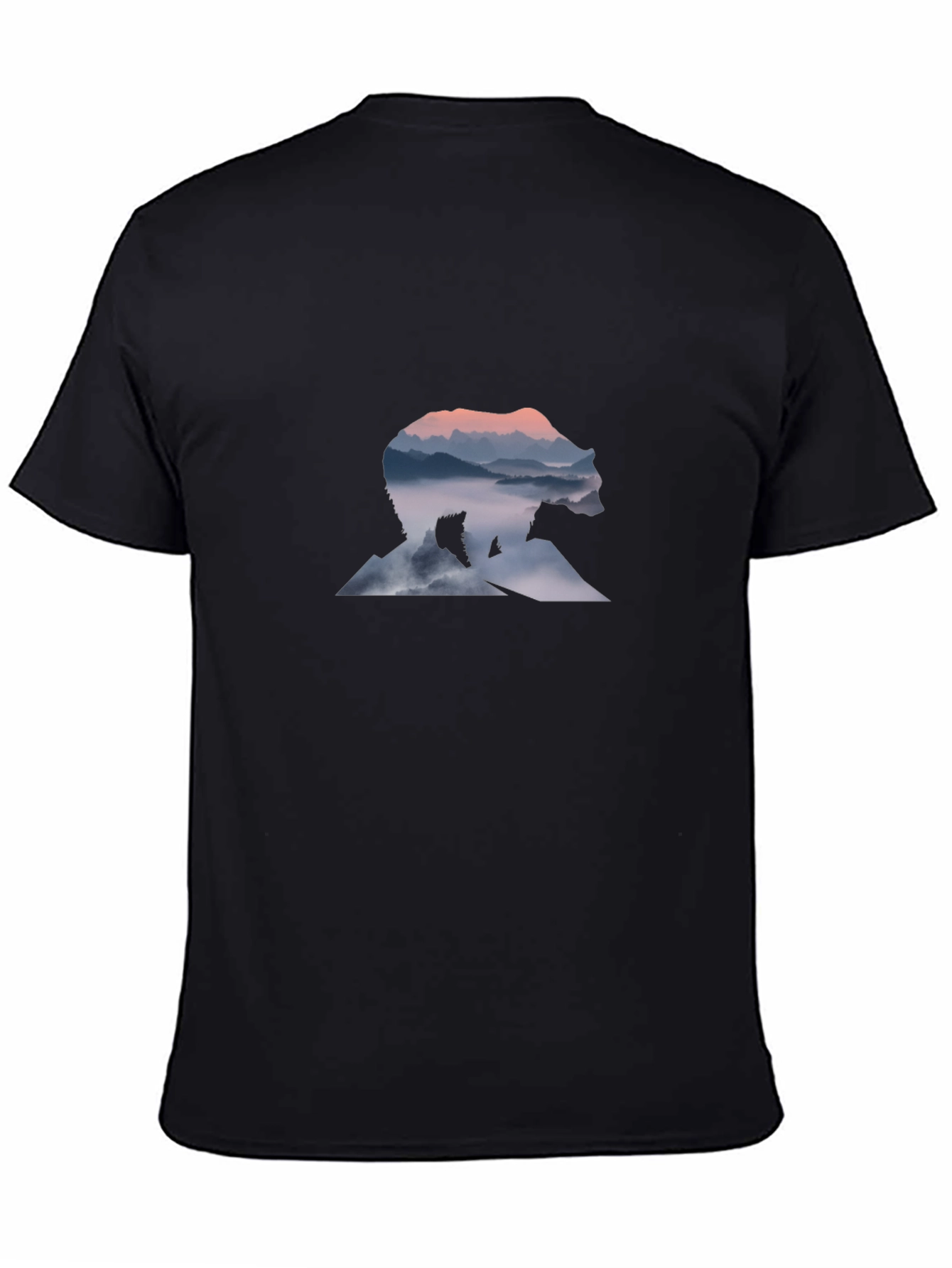 Bear Mountain Graphic Tee - Black Cotton Comfort