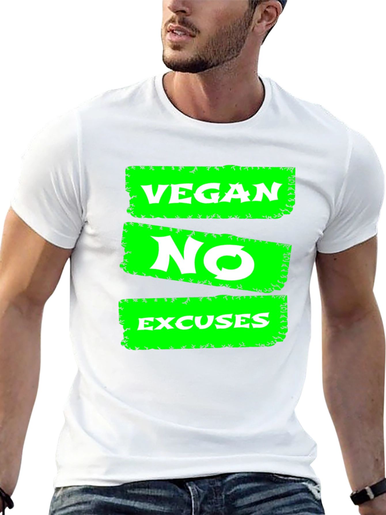 Vegan No Excuses Graphic Tee - Black