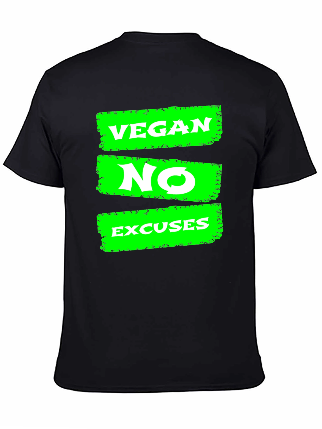 Vegan No Excuses Graphic Tee - Black