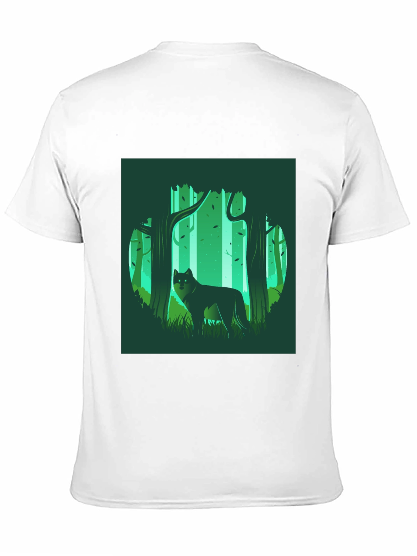 Wolf in Forest Graphic Tee - Black