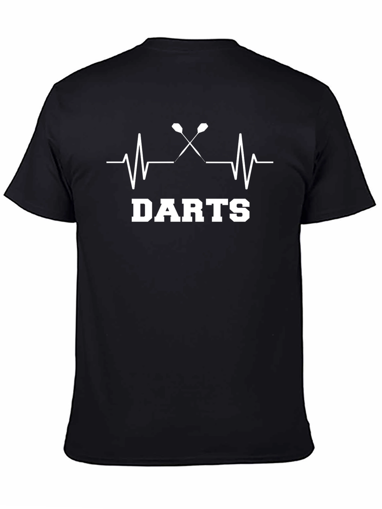 Darts Heartbeat T-Shirt - Black Cotton Tee
