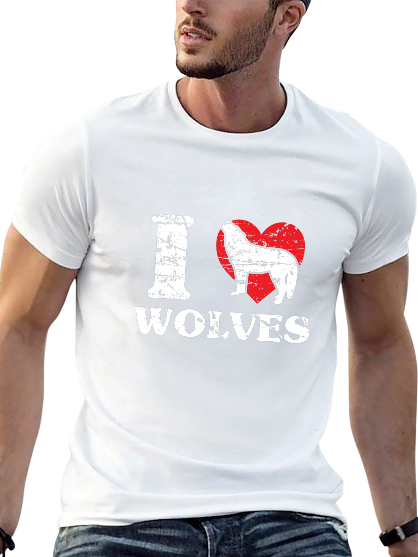 I Love Wolves Graphic T-Shirt