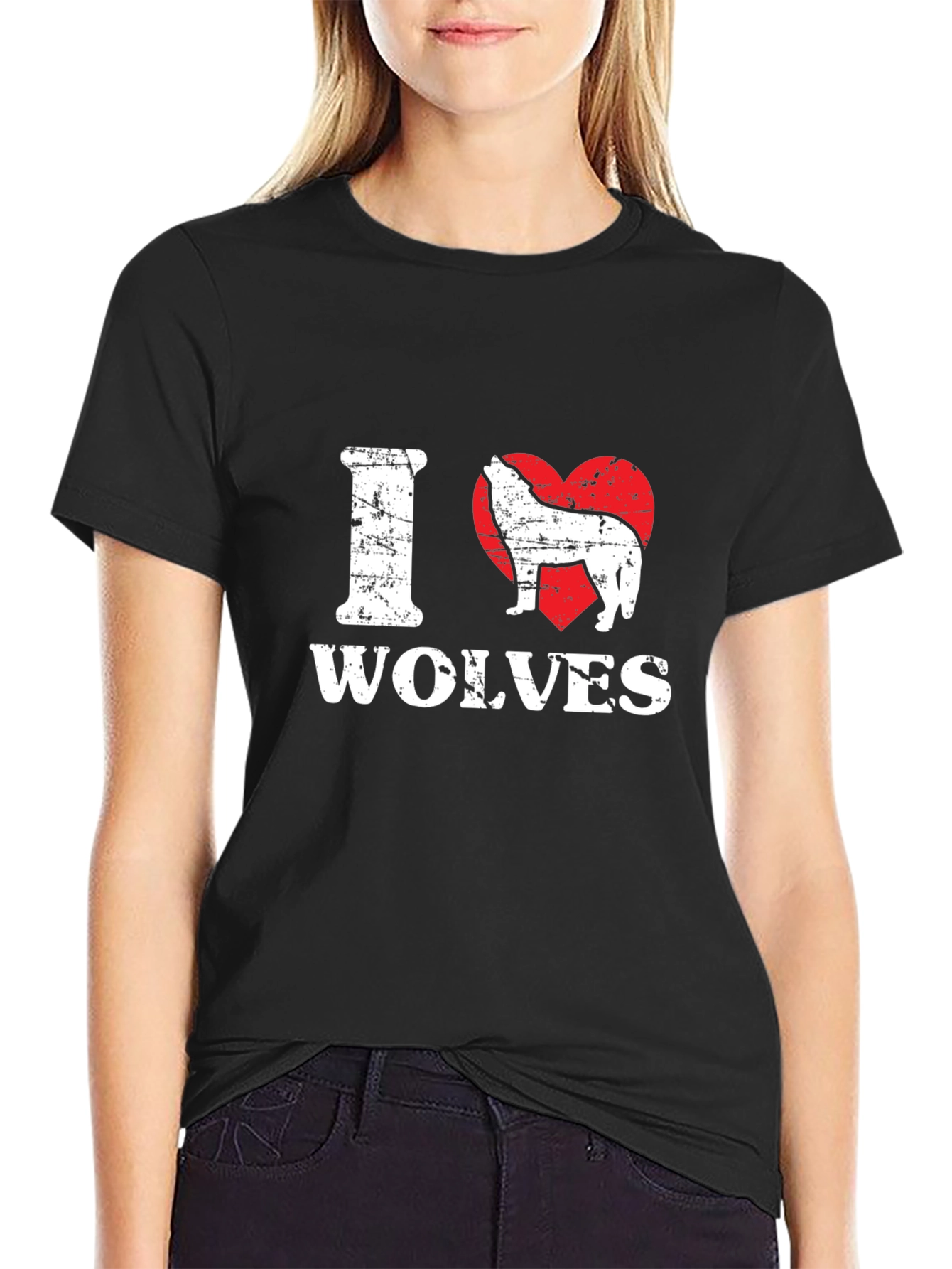 I Love Wolves Graphic T-Shirt