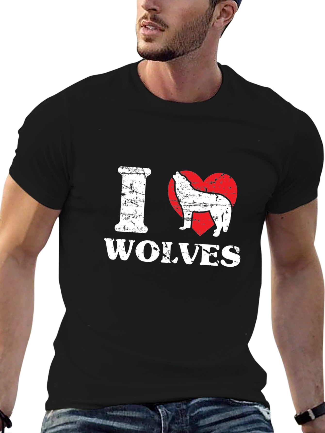 I Love Wolves Graphic T-Shirt