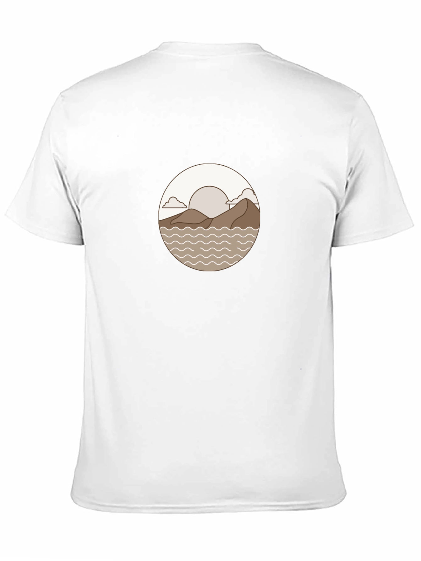 Minimalist Landscape Graphic Tee - Black