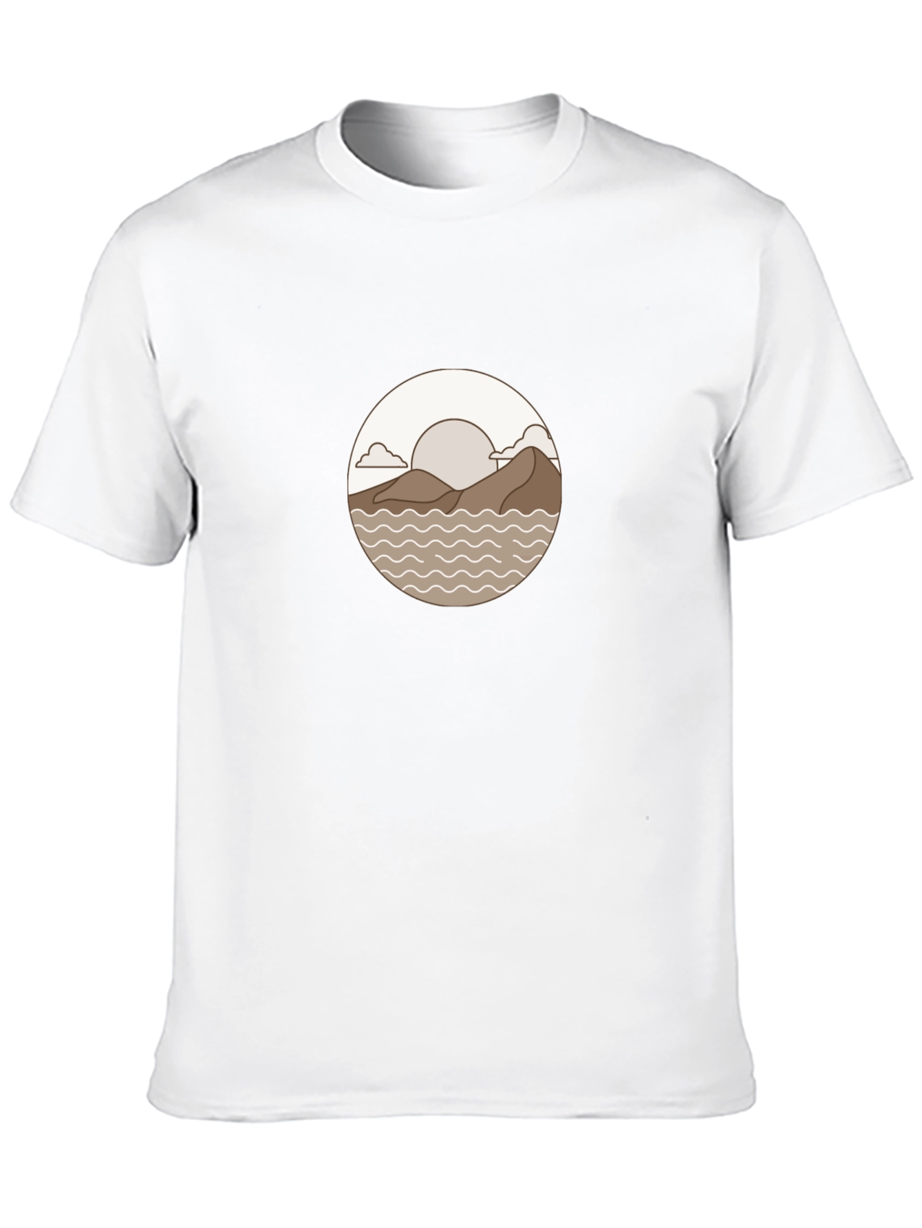 Minimalist Landscape Graphic Tee - Black