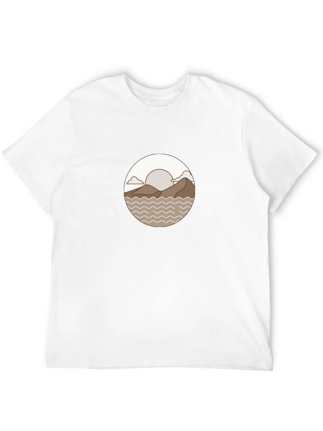 Minimalist Landscape Graphic Tee - Black