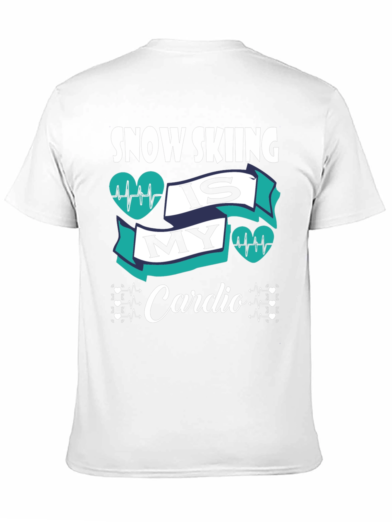 Snow Skiing Is My Cardio Graphic T-Shirt