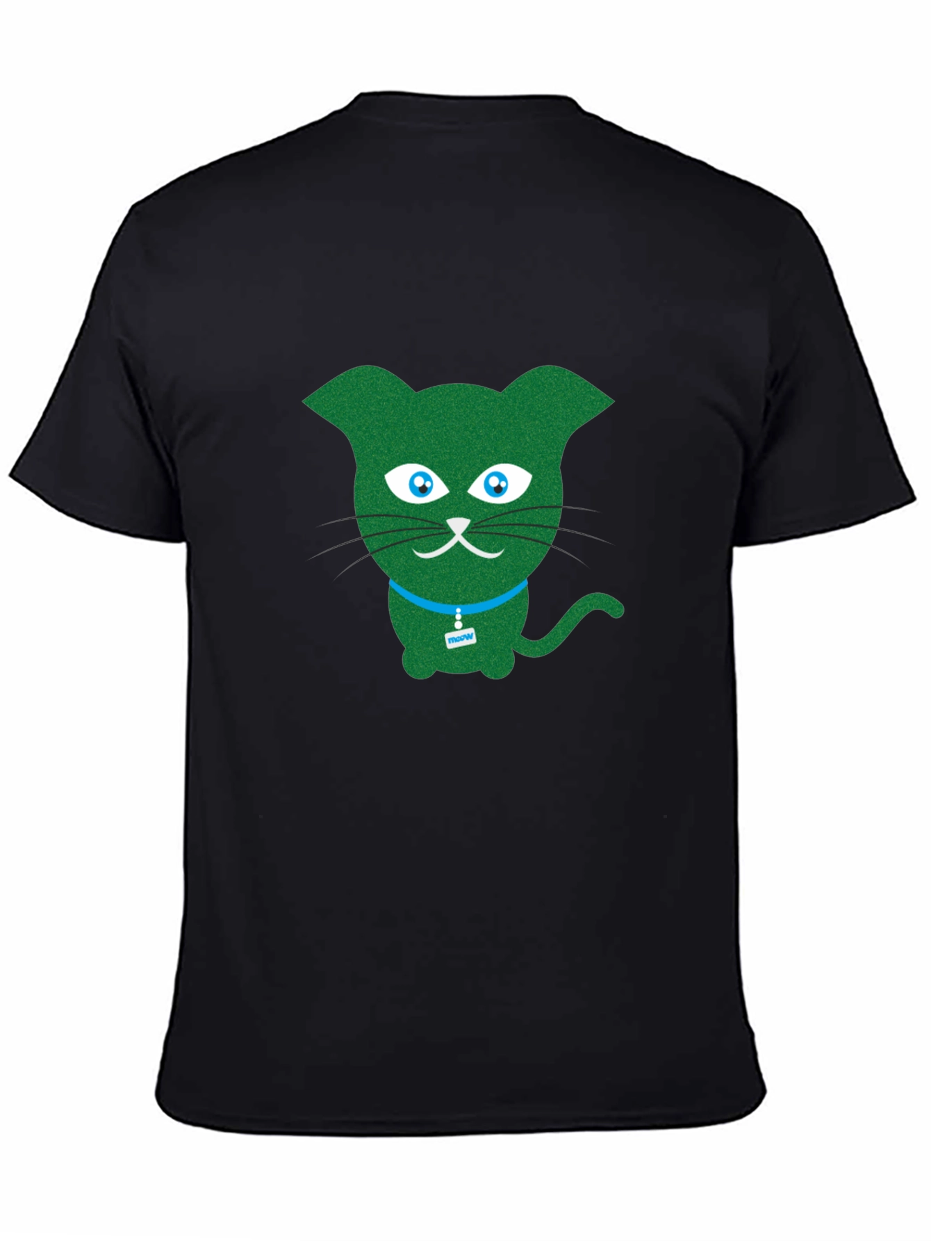 Green Cartoon Cat T-Shirt