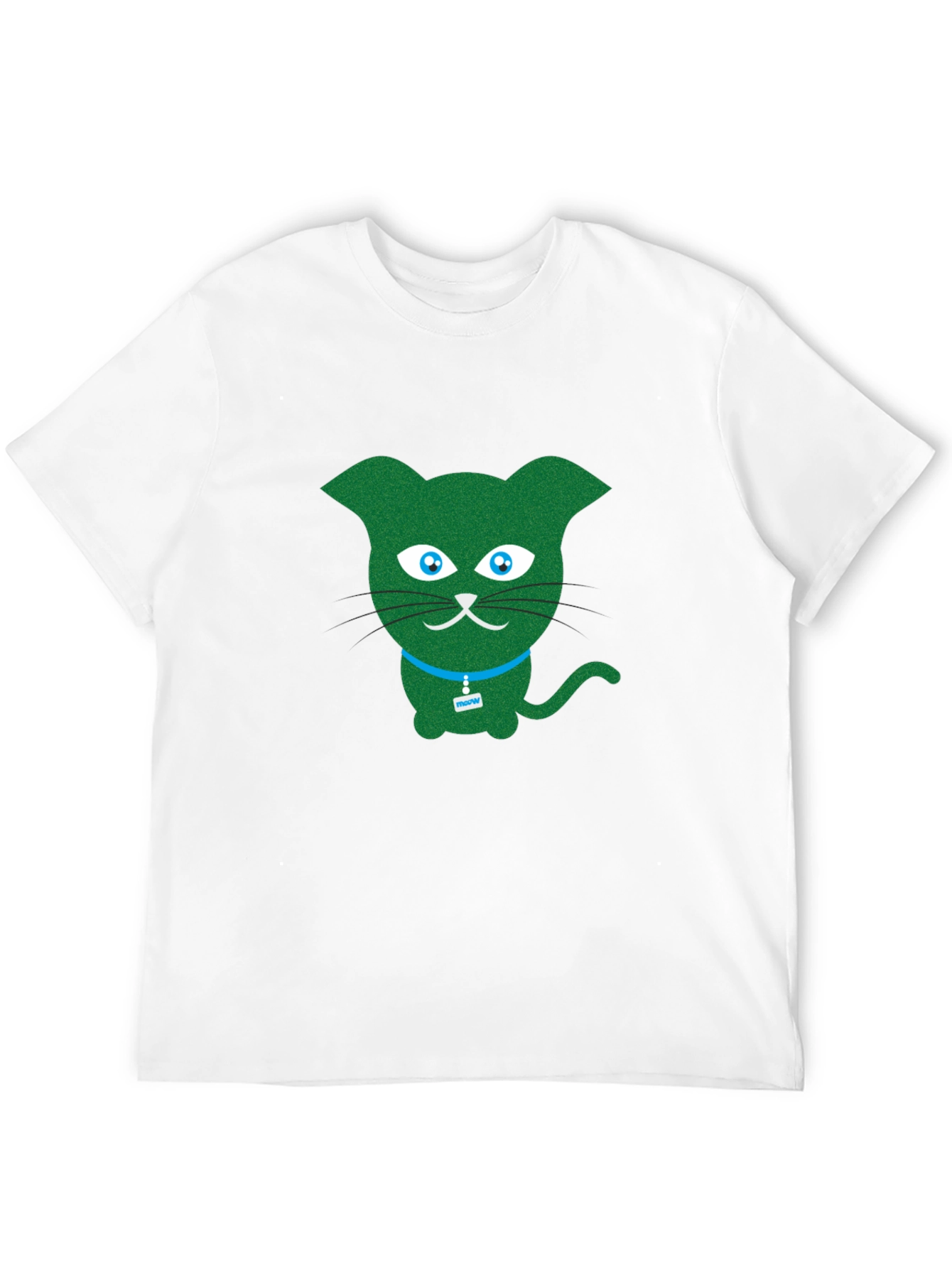 Green Cartoon Cat T-Shirt