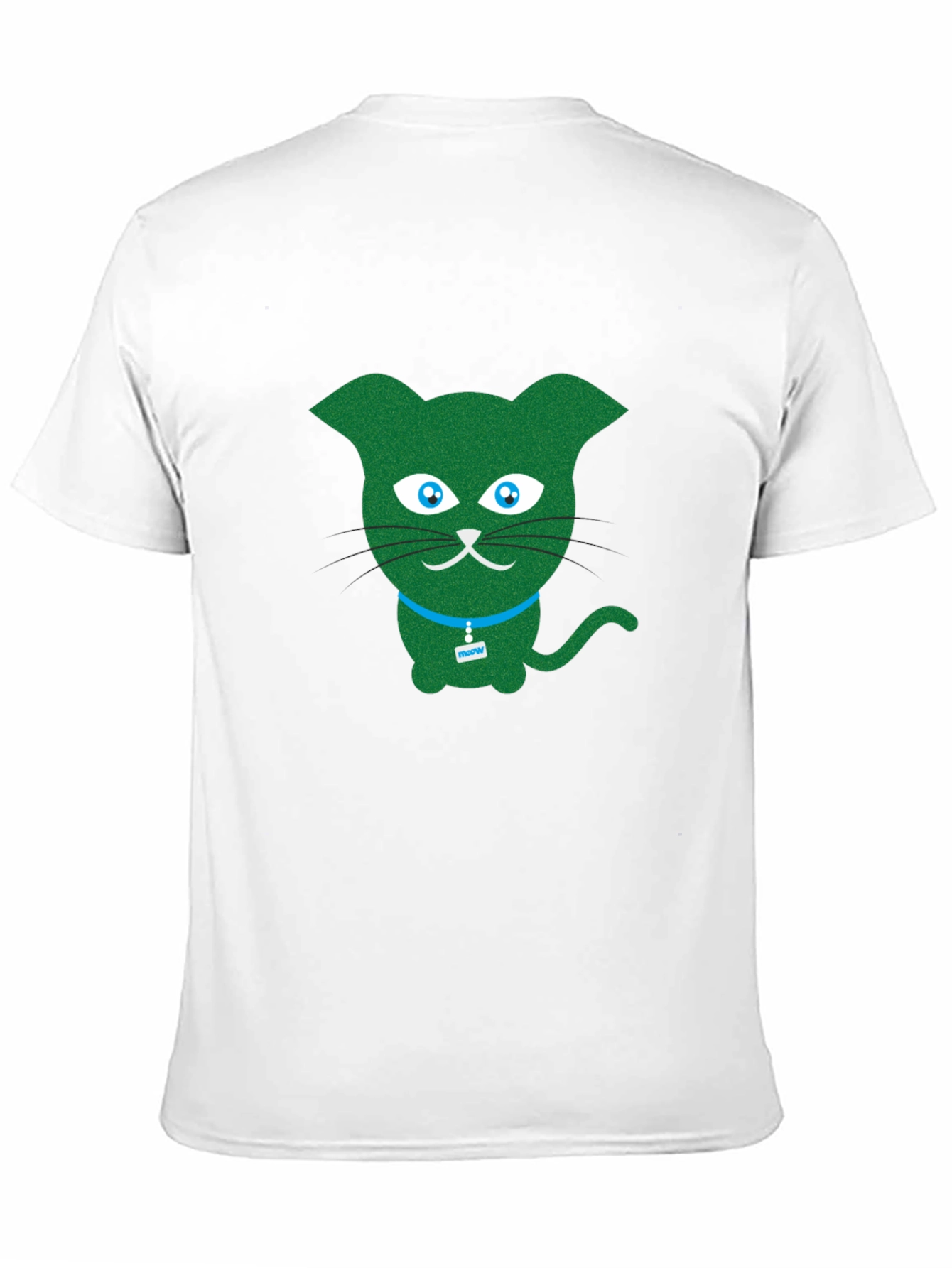 Green Cartoon Cat T-Shirt