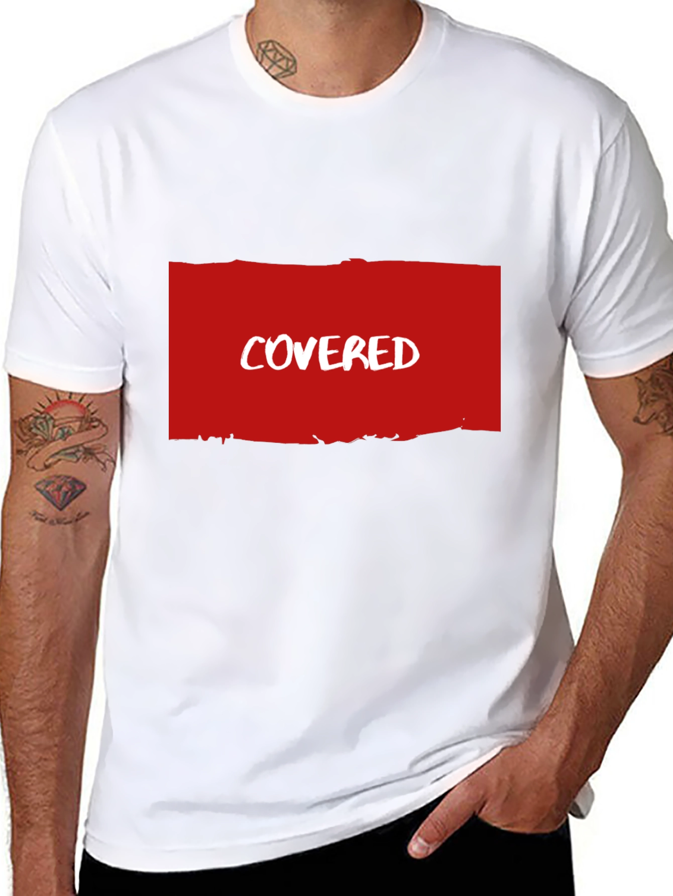 Covered T-Shirt - Soft Black Cotton Blend