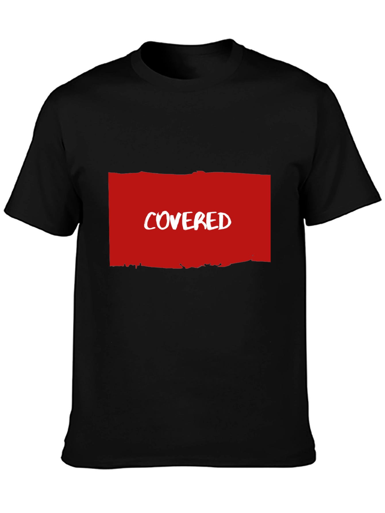 Covered T-Shirt - Soft Black Cotton Blend