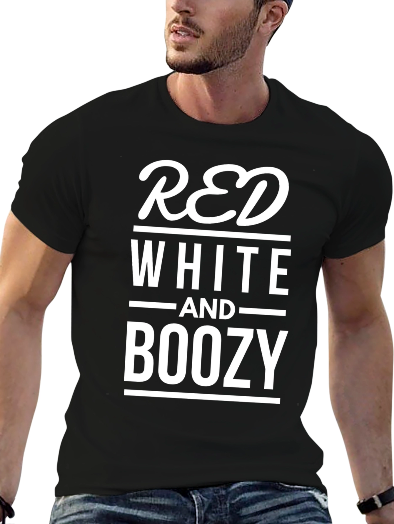 Red White and Boozy Graphic T-Shirt