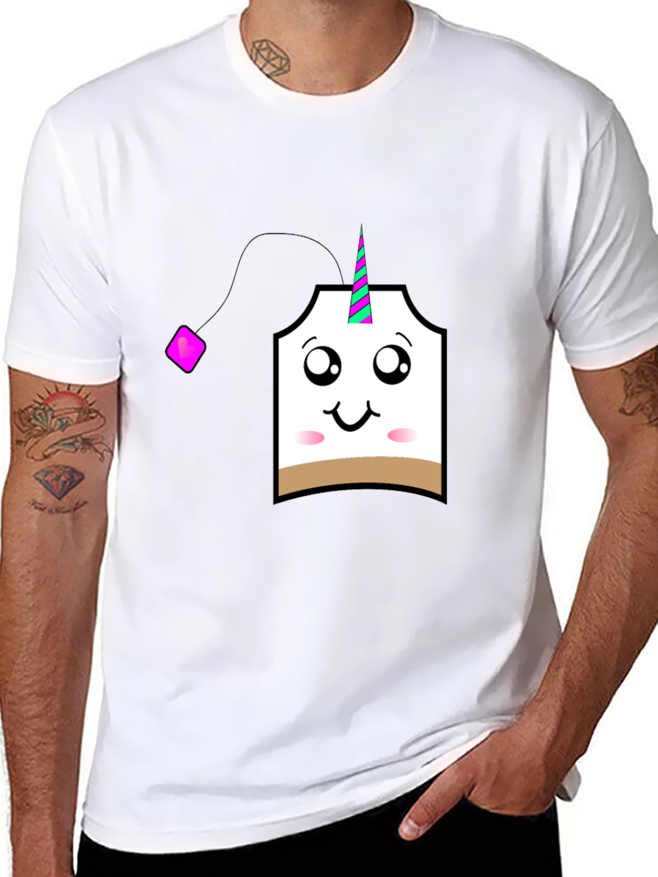 Unicorn Tea Bag Graphic T-Shirt