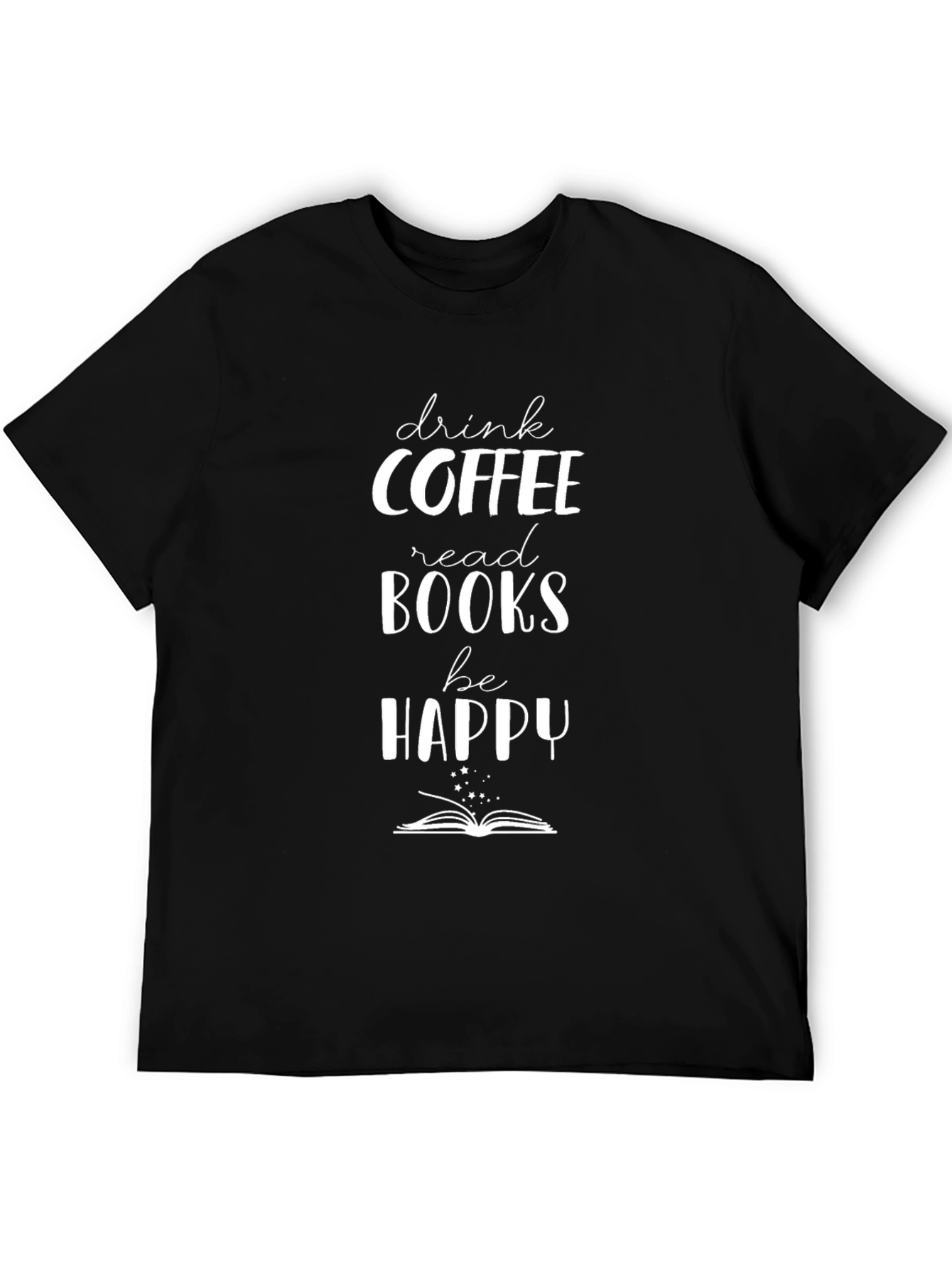 Coffee Books Happy Graphic Tee