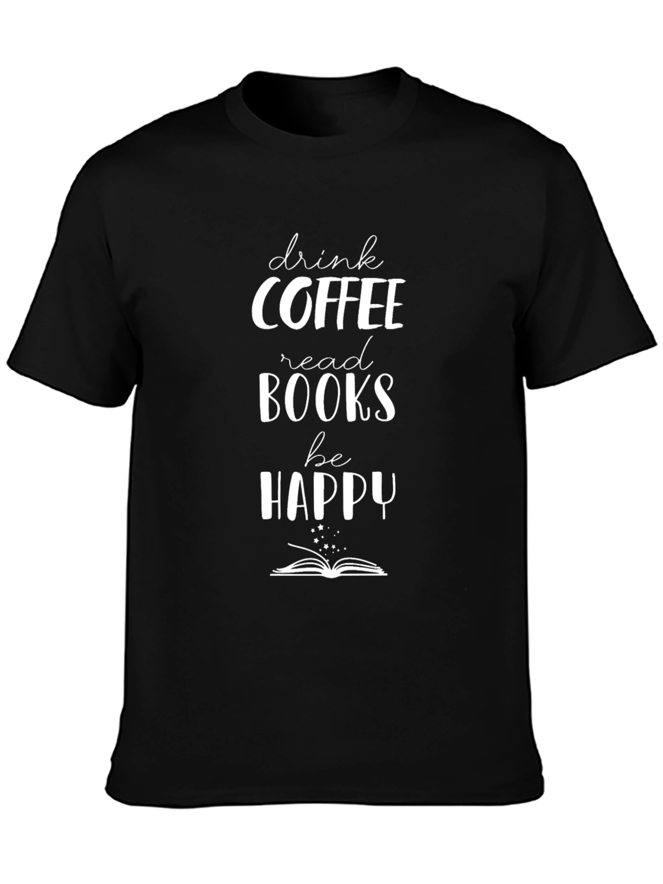 Coffee Books Happy Graphic Tee