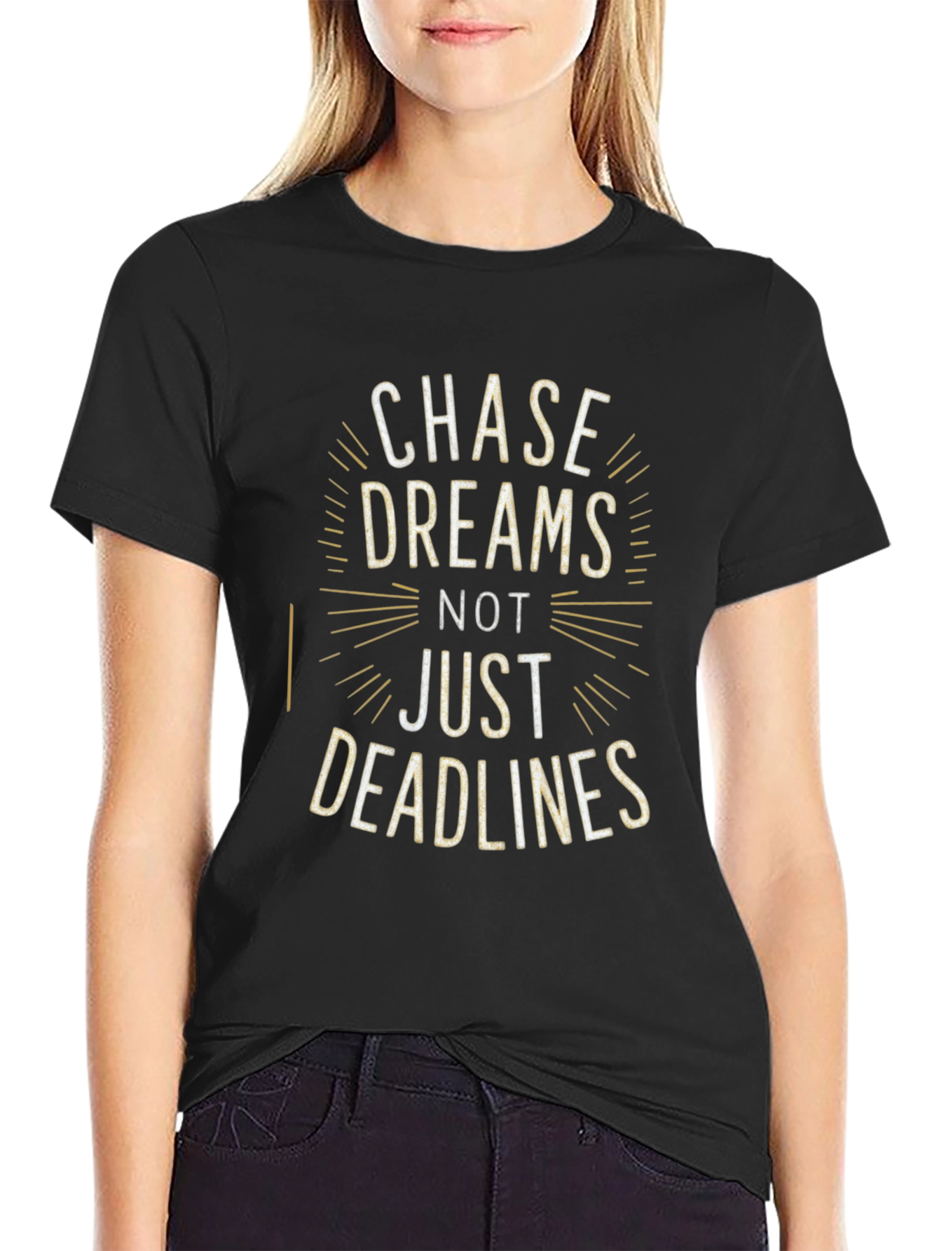 Chase Dreams Graphic Tee - Inspiring Black T-Shirt