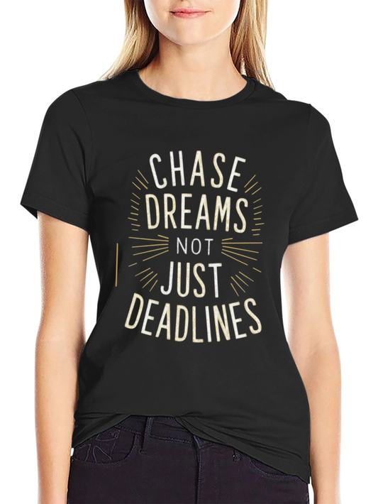 Chase Dreams Graphic Tee - Inspiring Black T-Shirt
