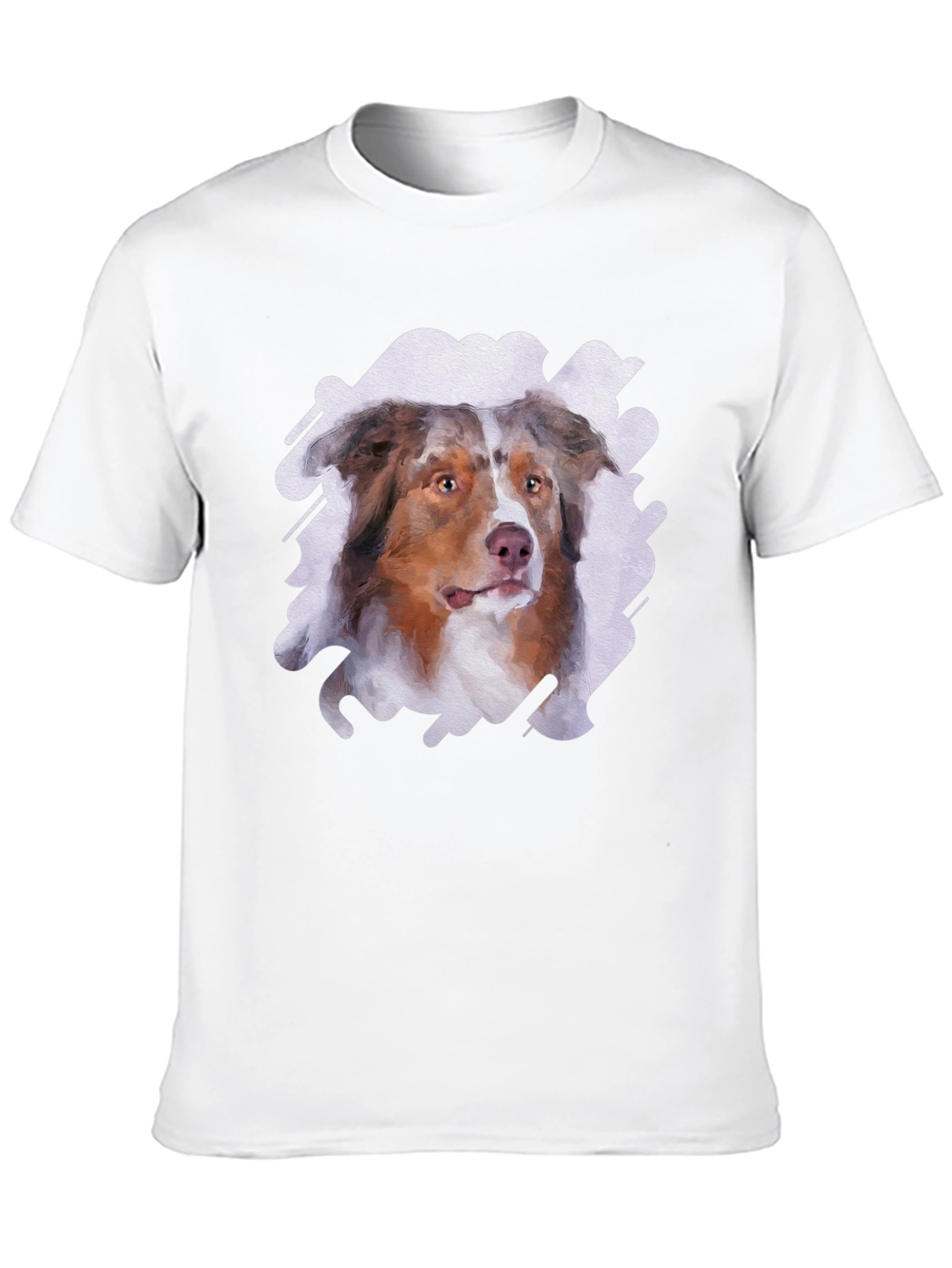 Australian Shepherd Dog Art Mens T-Shirt