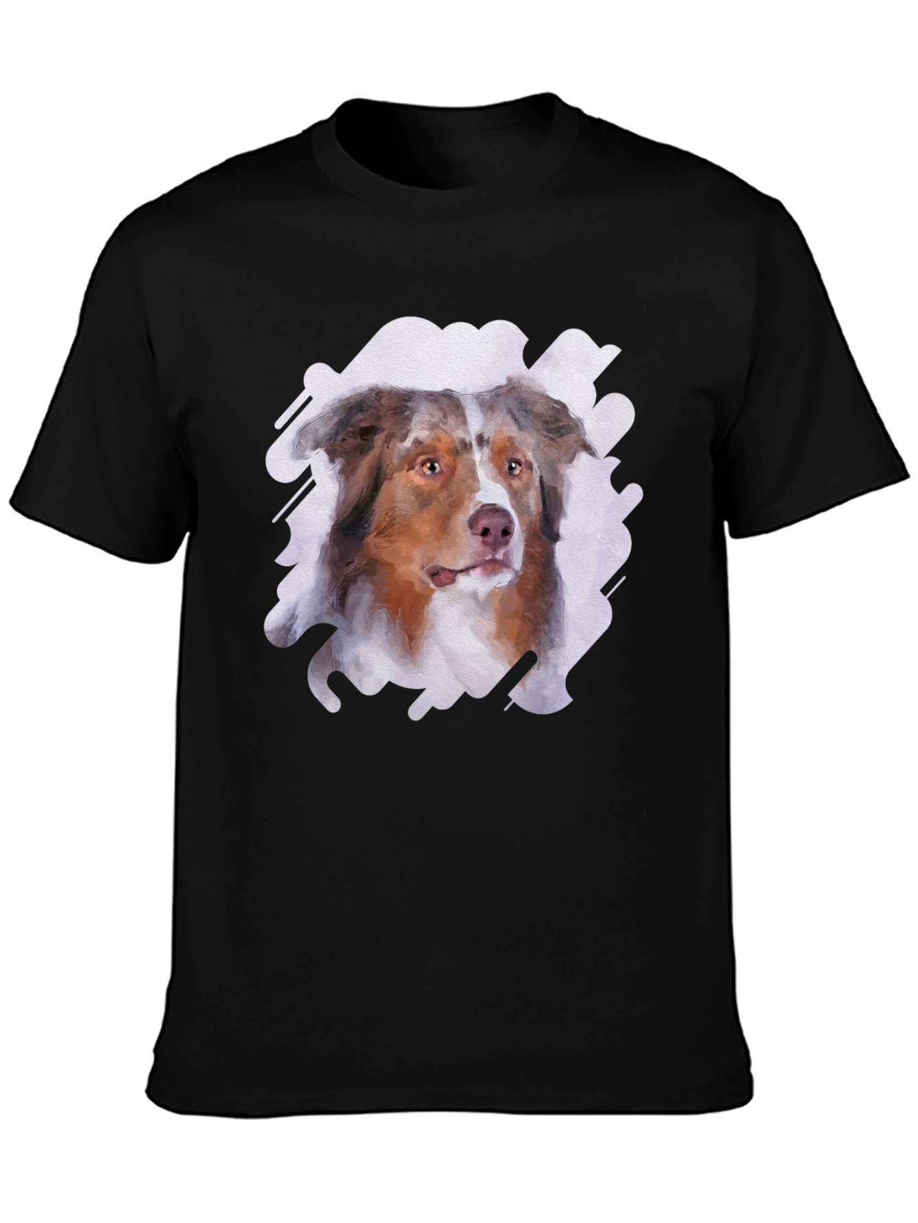 Australian Shepherd Dog Art Mens T-Shirt