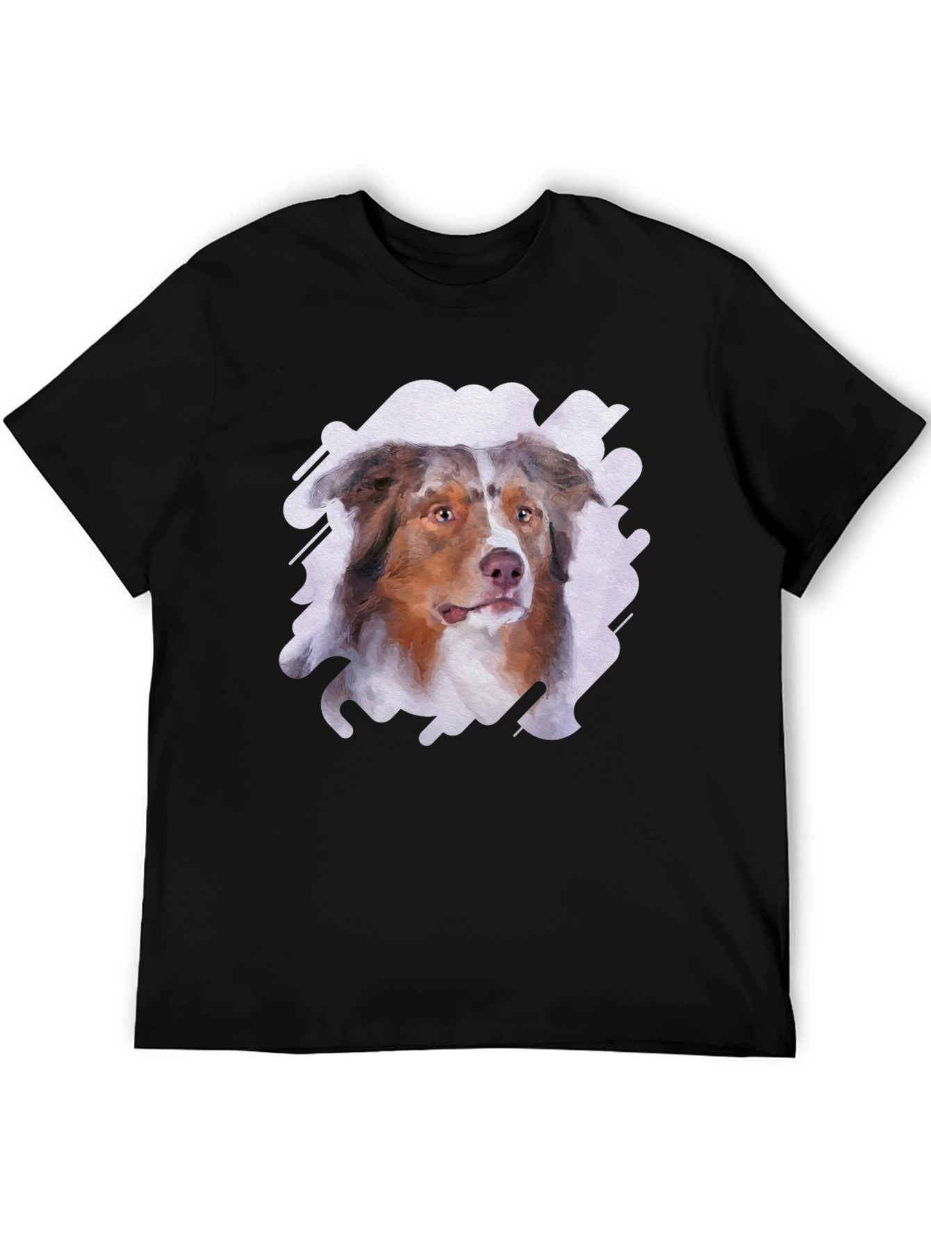 Australian Shepherd Dog Art Mens T-Shirt