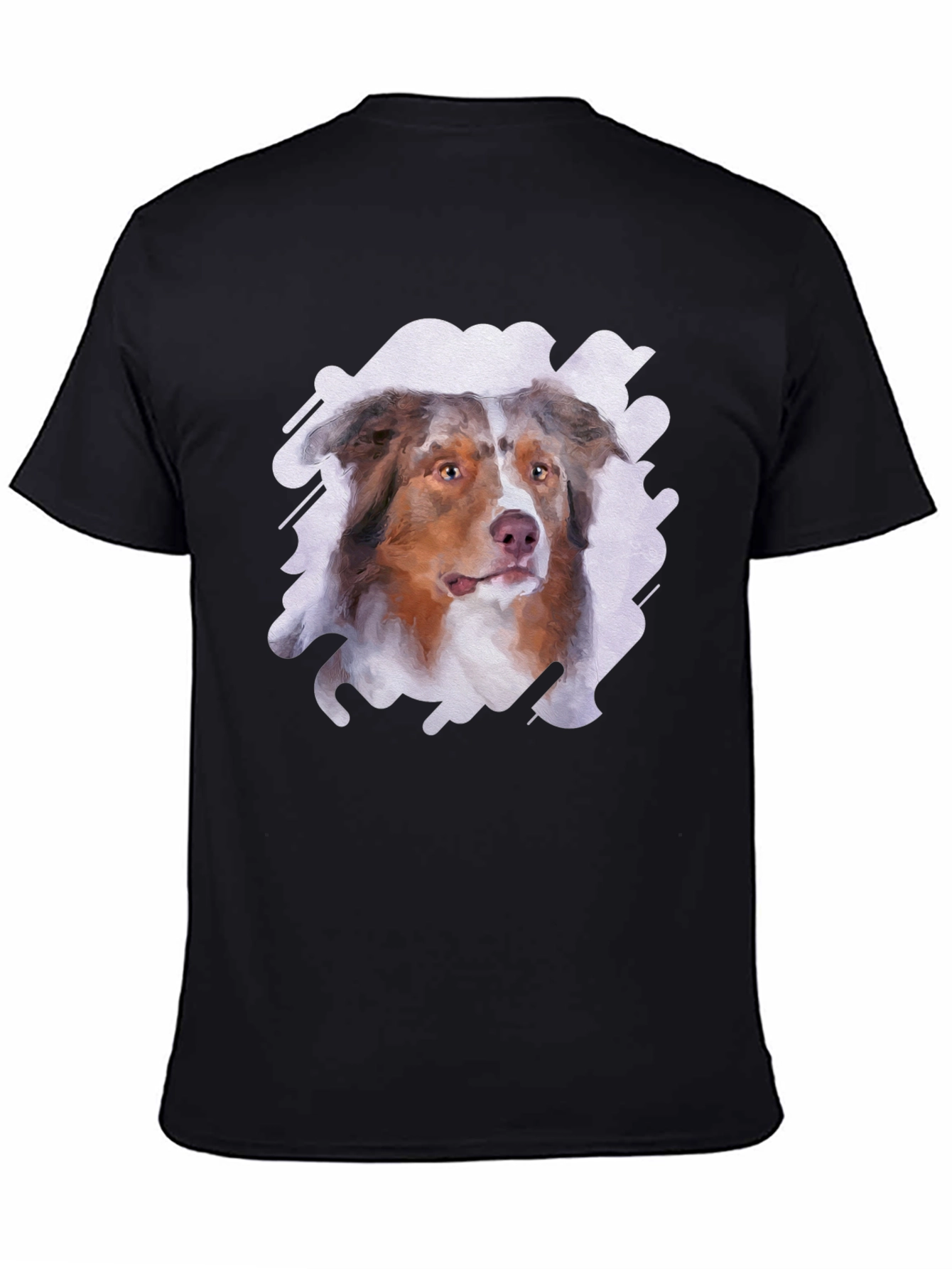 Australian Shepherd Dog Art Mens T-Shirt
