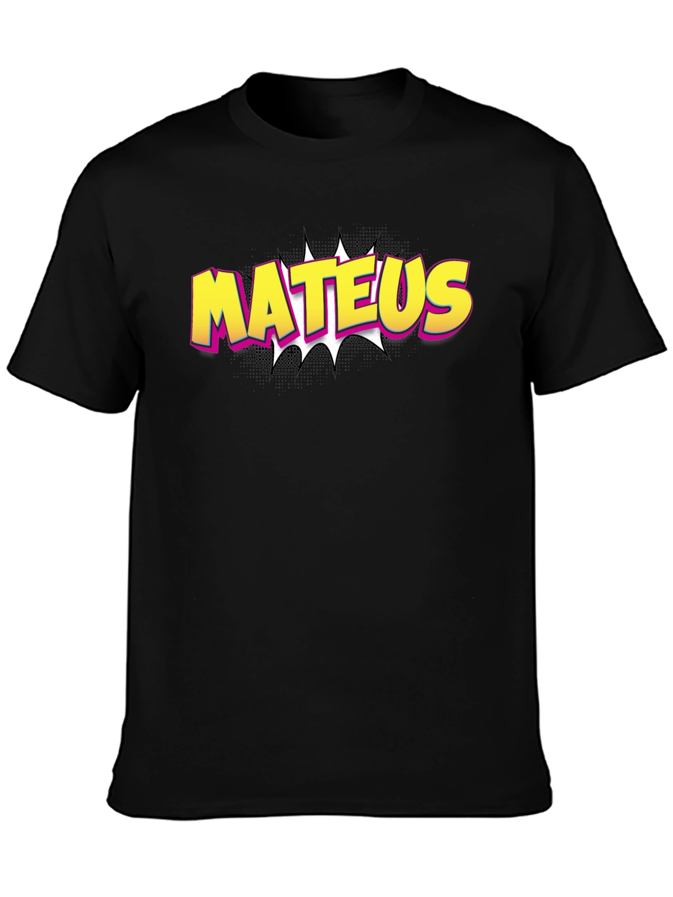 Mateus Comic Style Black T-Shirt