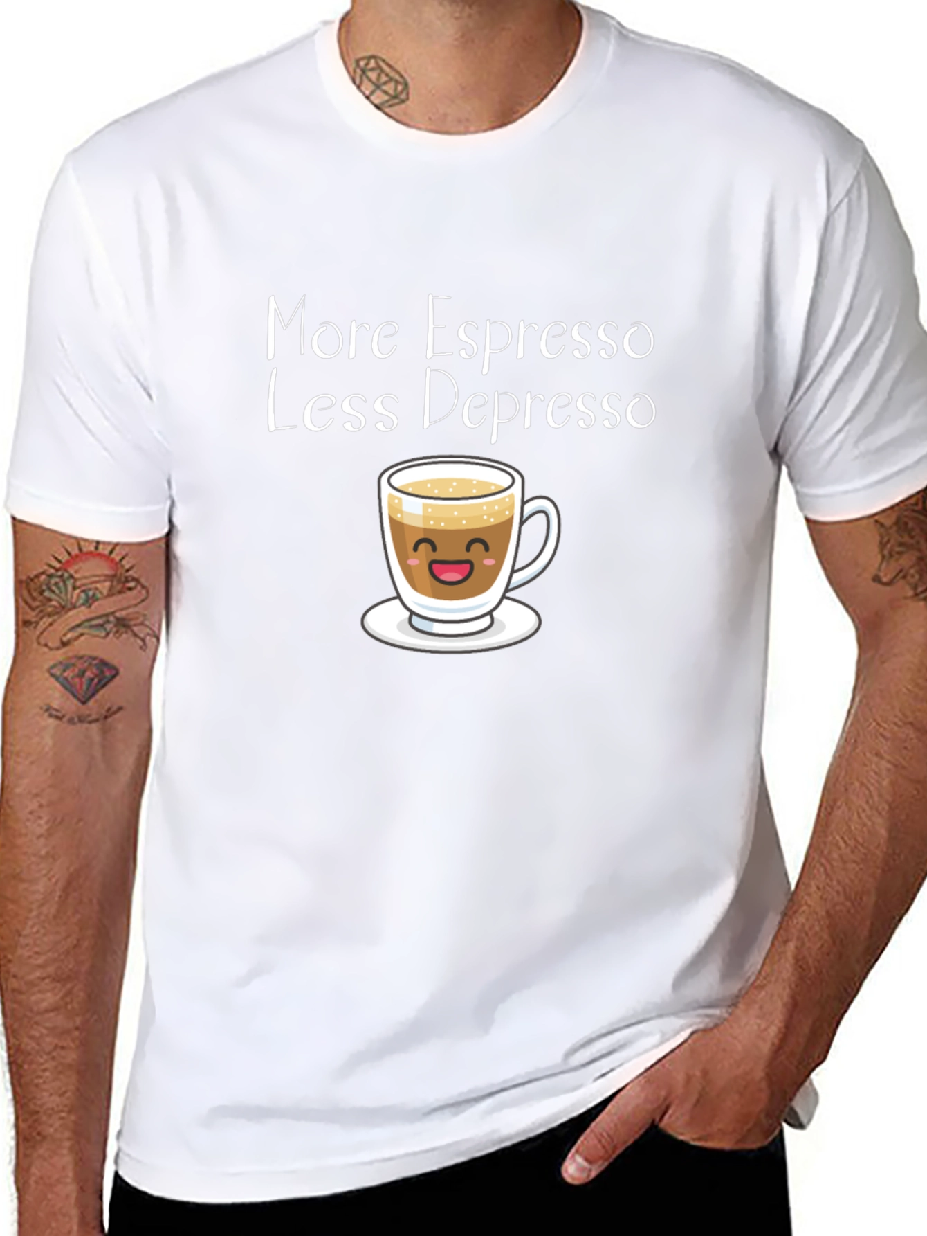 More Espresso Less Depresso Funny T-Shirt