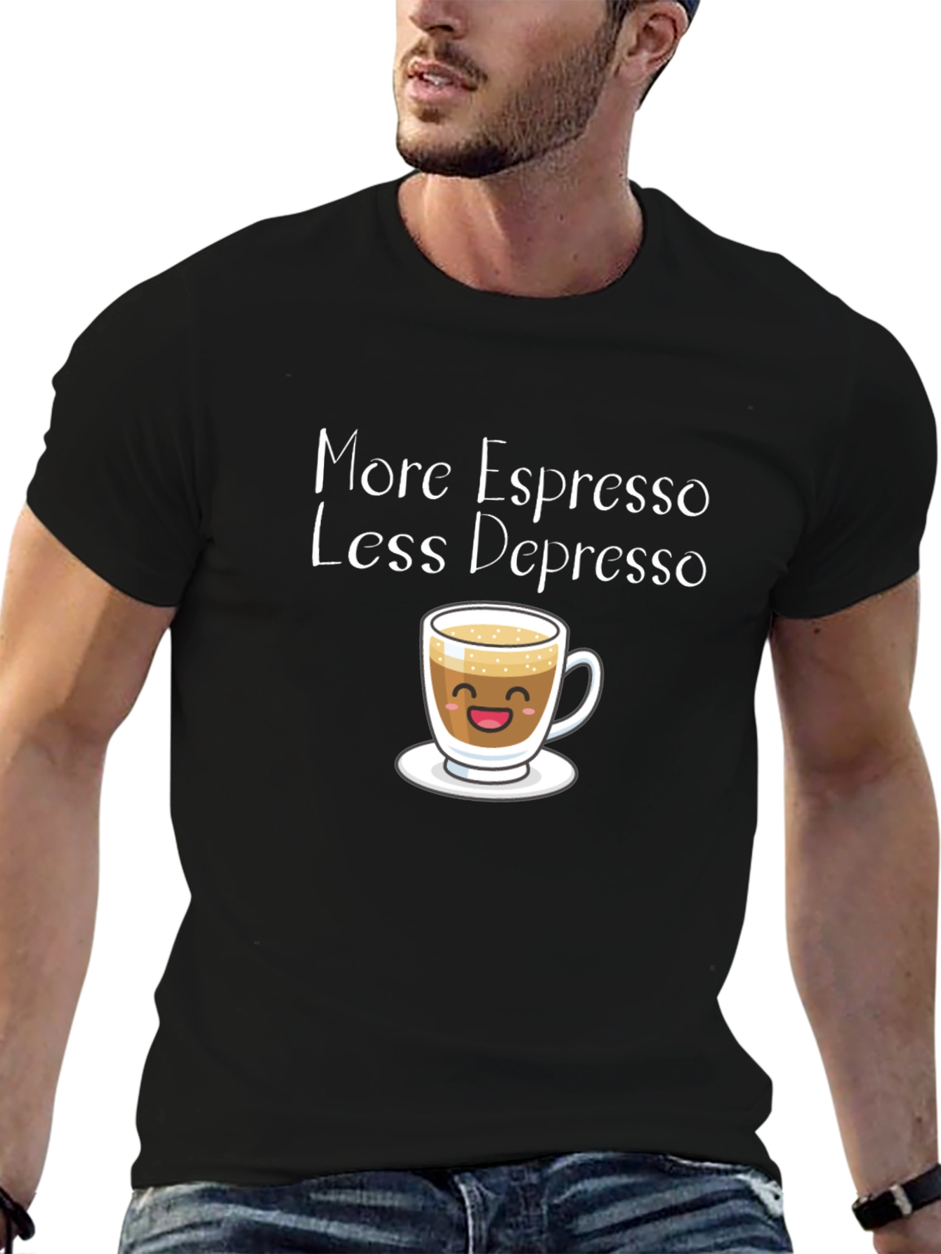 More Espresso Less Depresso Funny T-Shirt