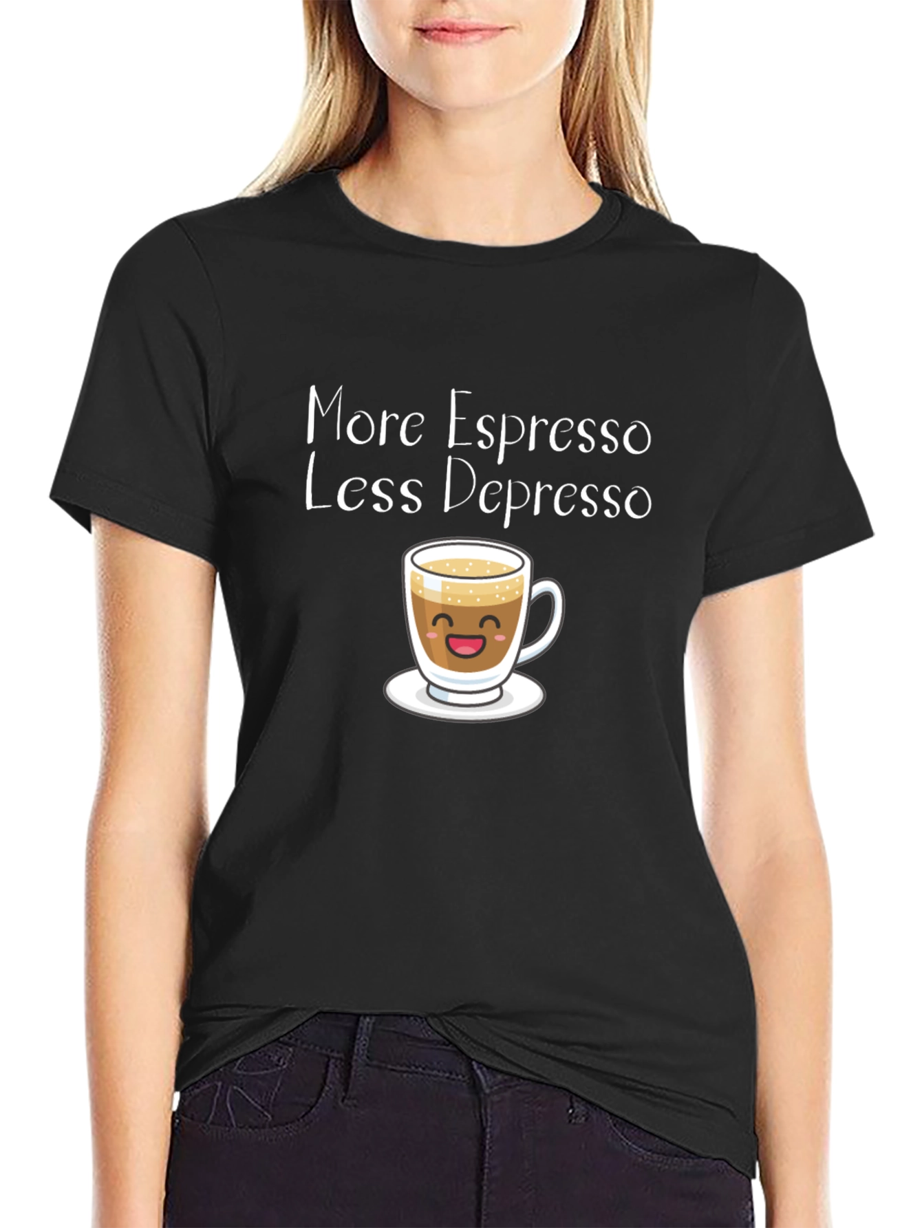 More Espresso Less Depresso Funny T-Shirt