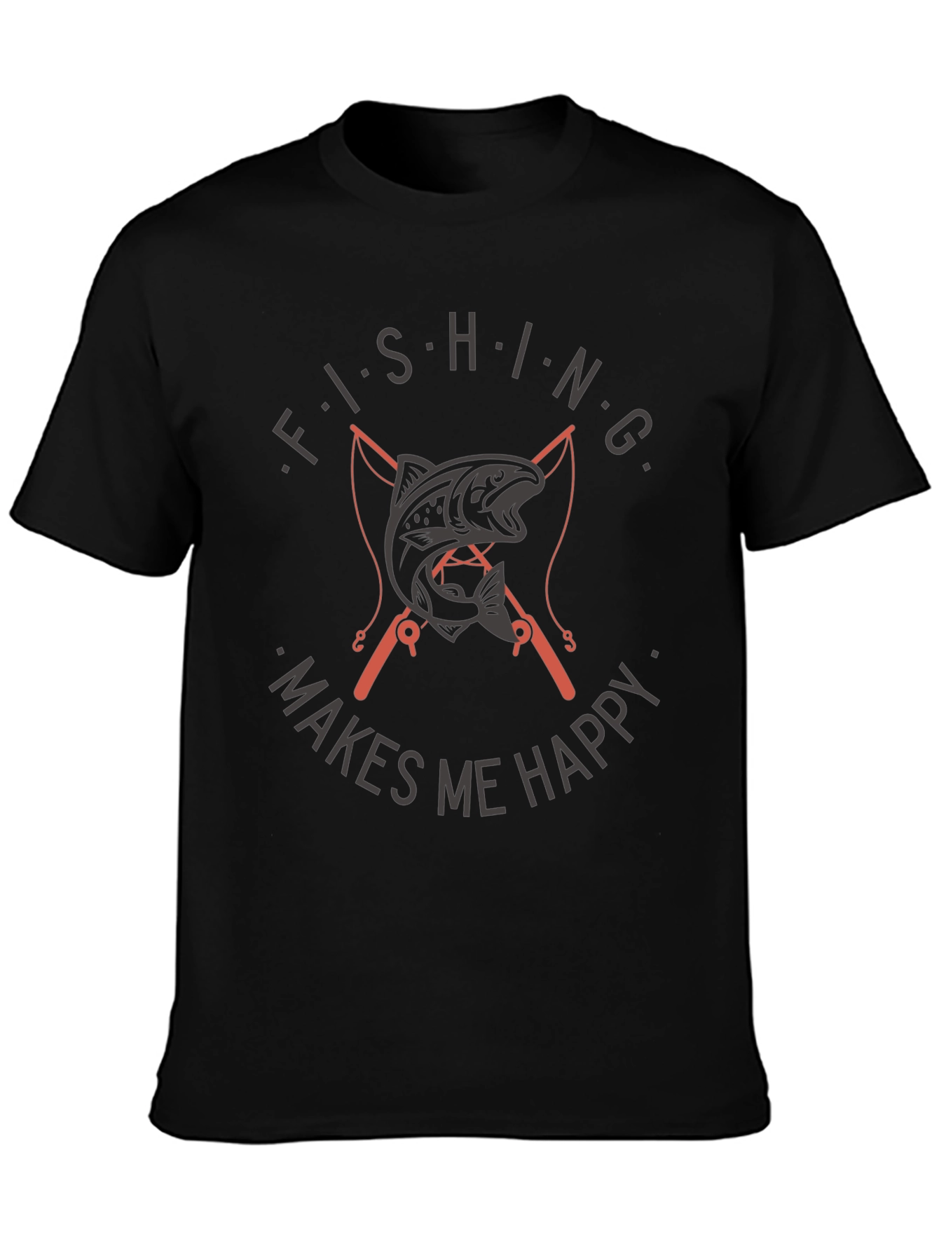 Fishing Makes Me Happy T-Shirt